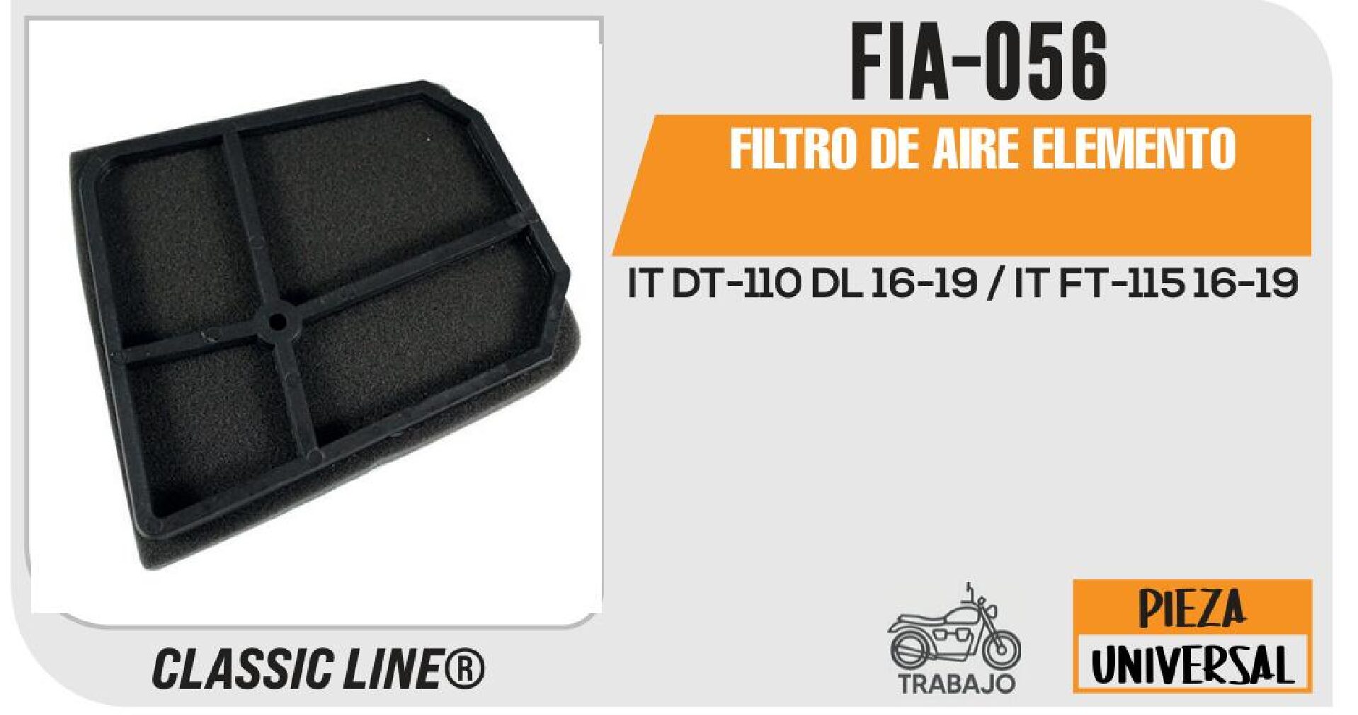 FIA-056 FILTRO DE AIRE ELEMENTO / FIA-056