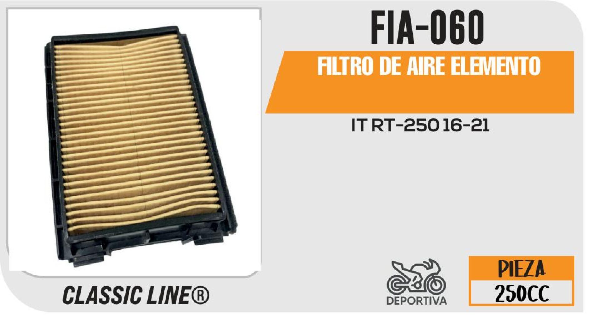FILTRO DE AIRE ELEMENTO / FIA-060