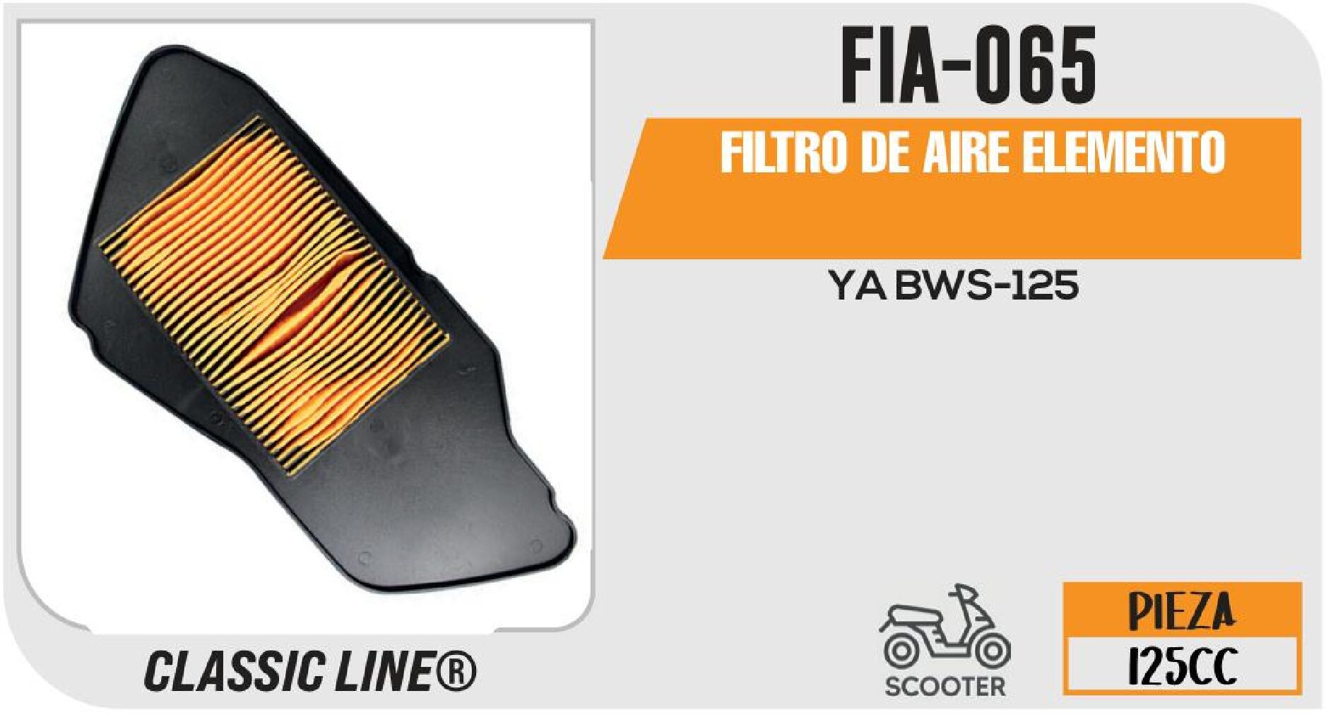 FILTRO DE AIRE ELEMENTO / FIA-065