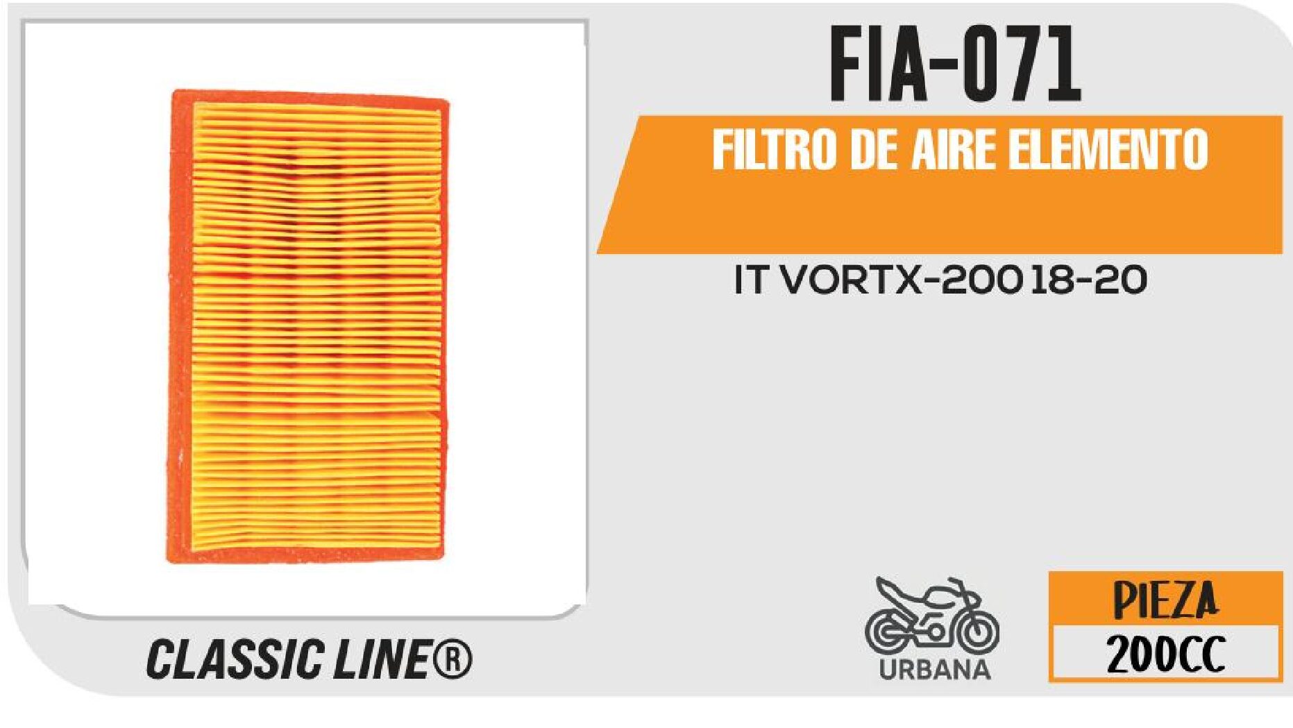 FILTRO DE AIRE ELEMENTO / FIA-071
