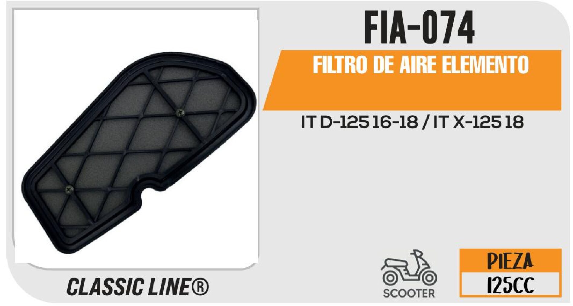 FIA-074 FILTRO DE AIRE ELEMENTO / FIA-074