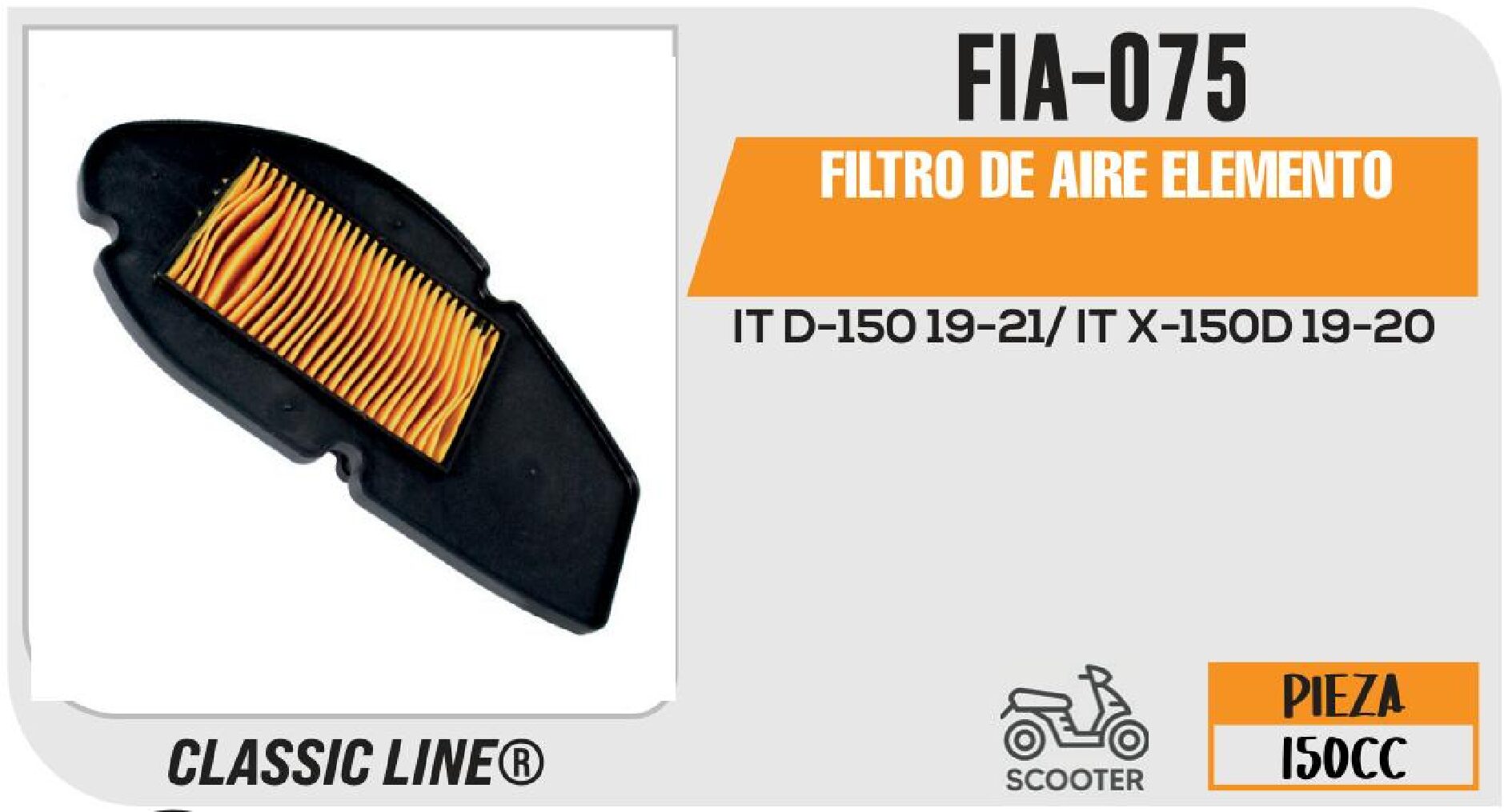 FIA-075 FILTRO DE AIRE ELEMENTO / FIA-075