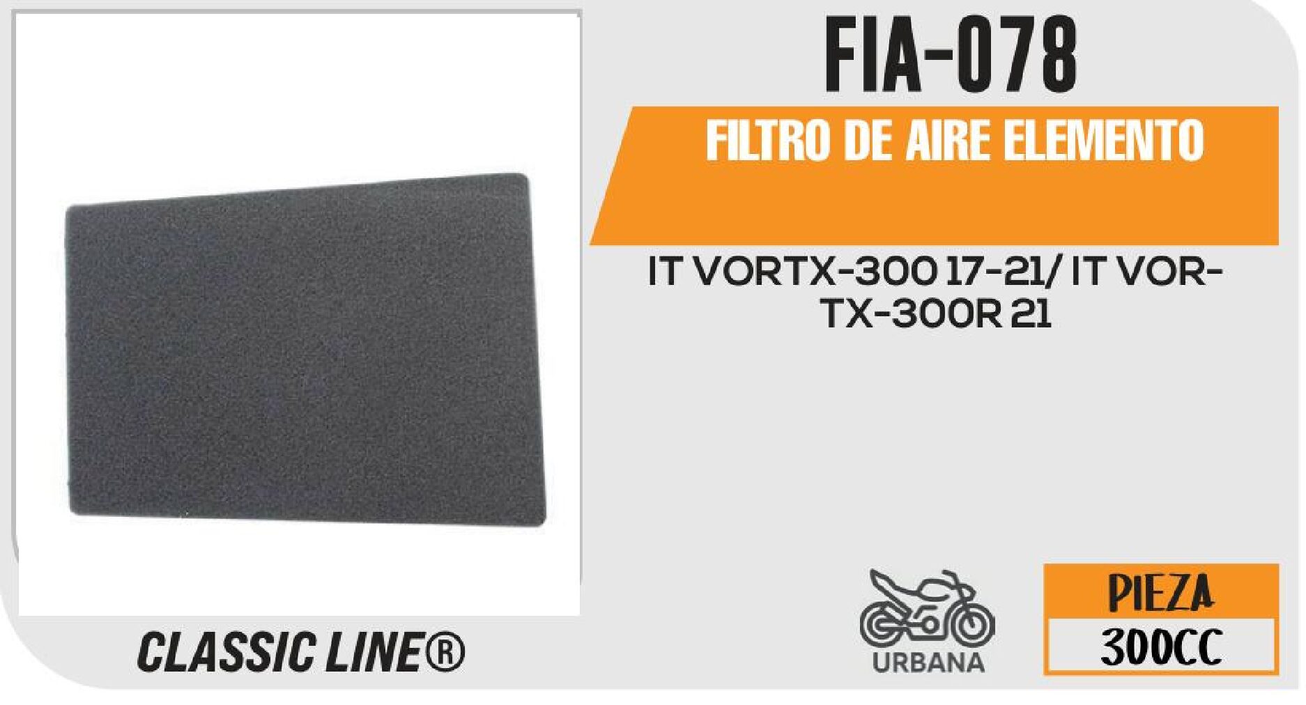 FIA-078 FILTRO DE AIRE ELEMENTO / FIA-078