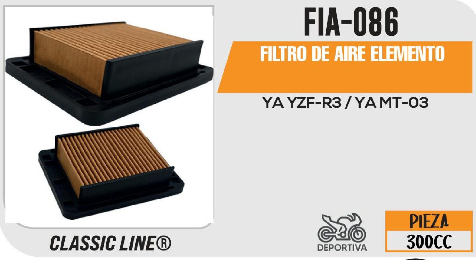 FIA-086 FILTRO DE AIRE ELEMENTO / FIA-086