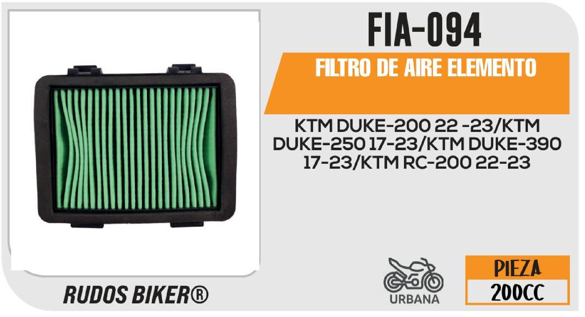 FILTRO DE AIRE ELEMENTO / FIA-094