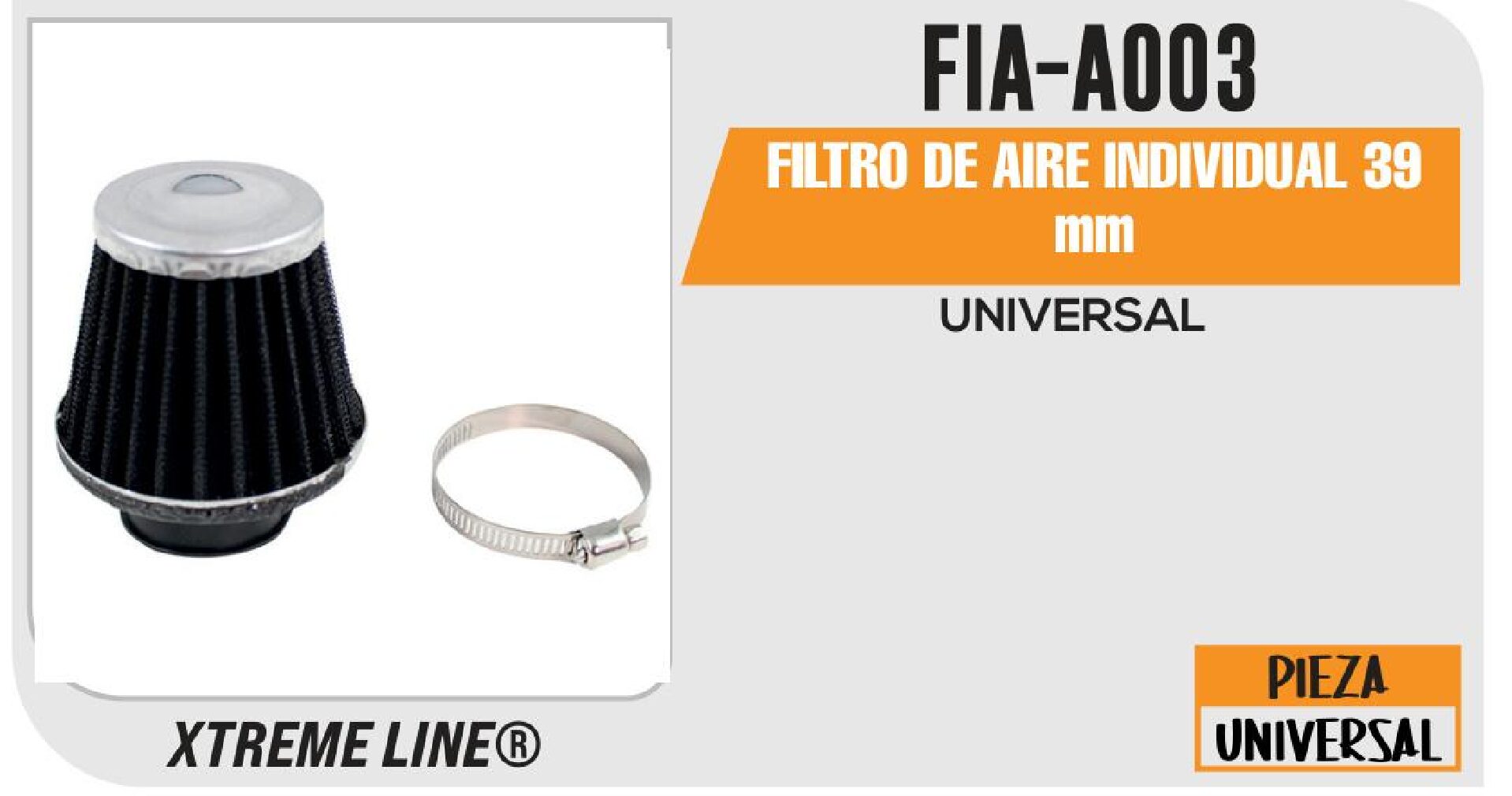FILTRO DE AIRE INDIVIDUAL 39 MM / FIA-A003