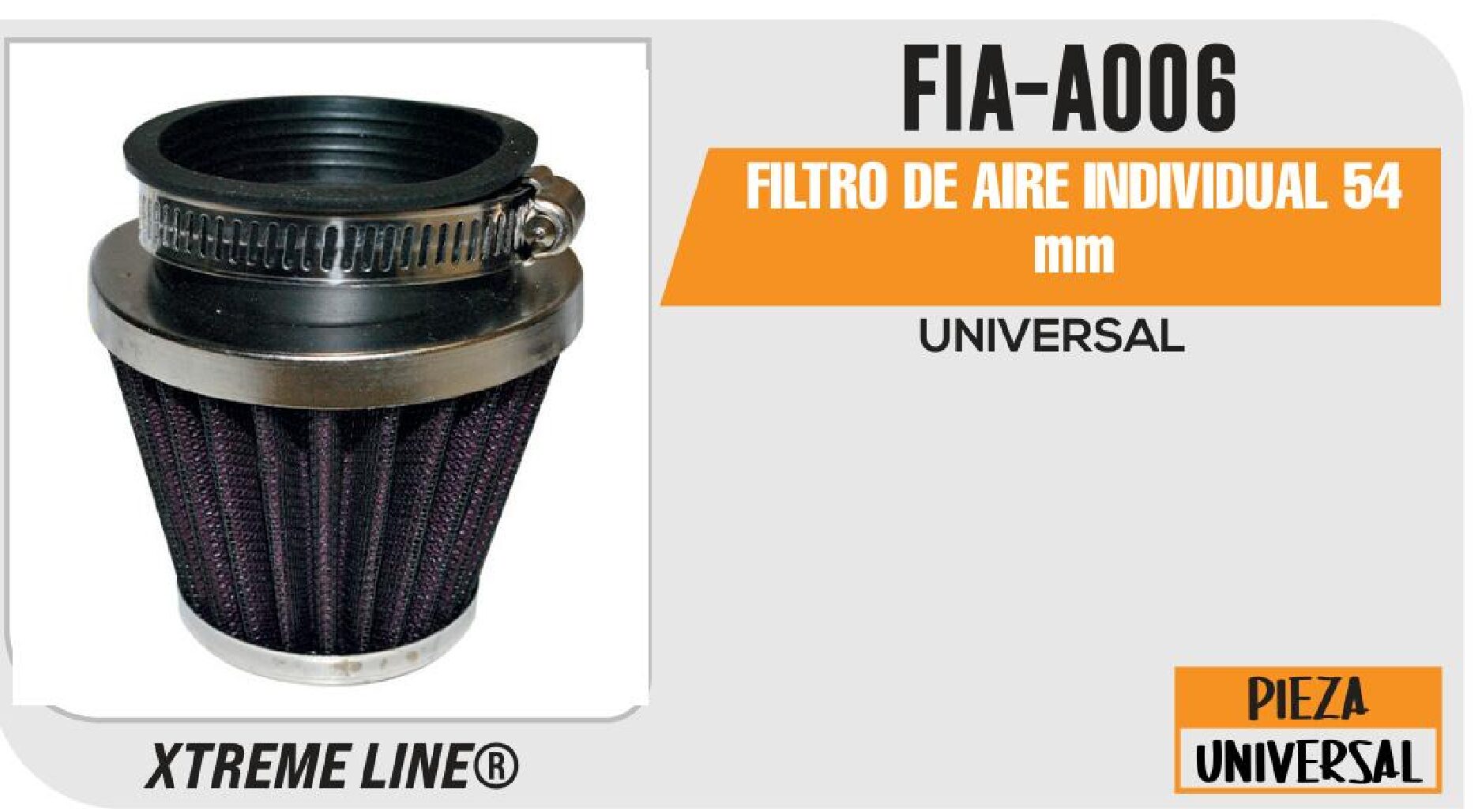 FILTRO DE AIRE INDIVIDUAL 54 MM / FIA-A006