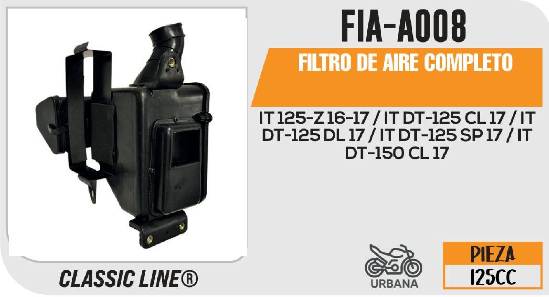 FIA-A008 FILTRO DE AIRE COMPLETO / FIA-A008