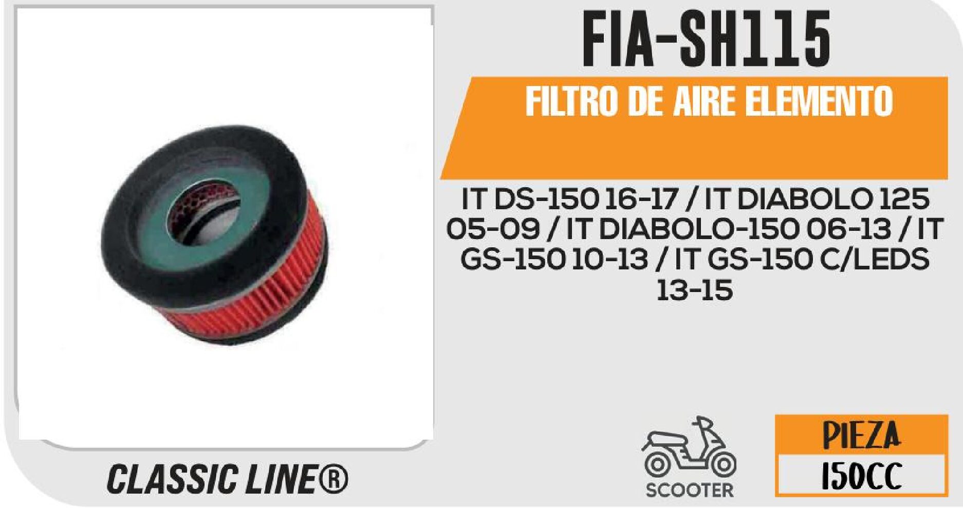 FILTRO DE AIRE ELEMENTO / FIA-SH115