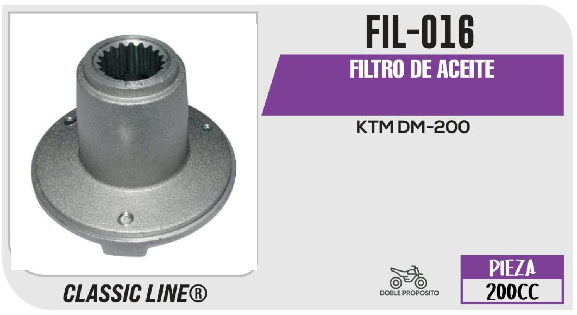 FILTRO DE ACEITE / FIL-016