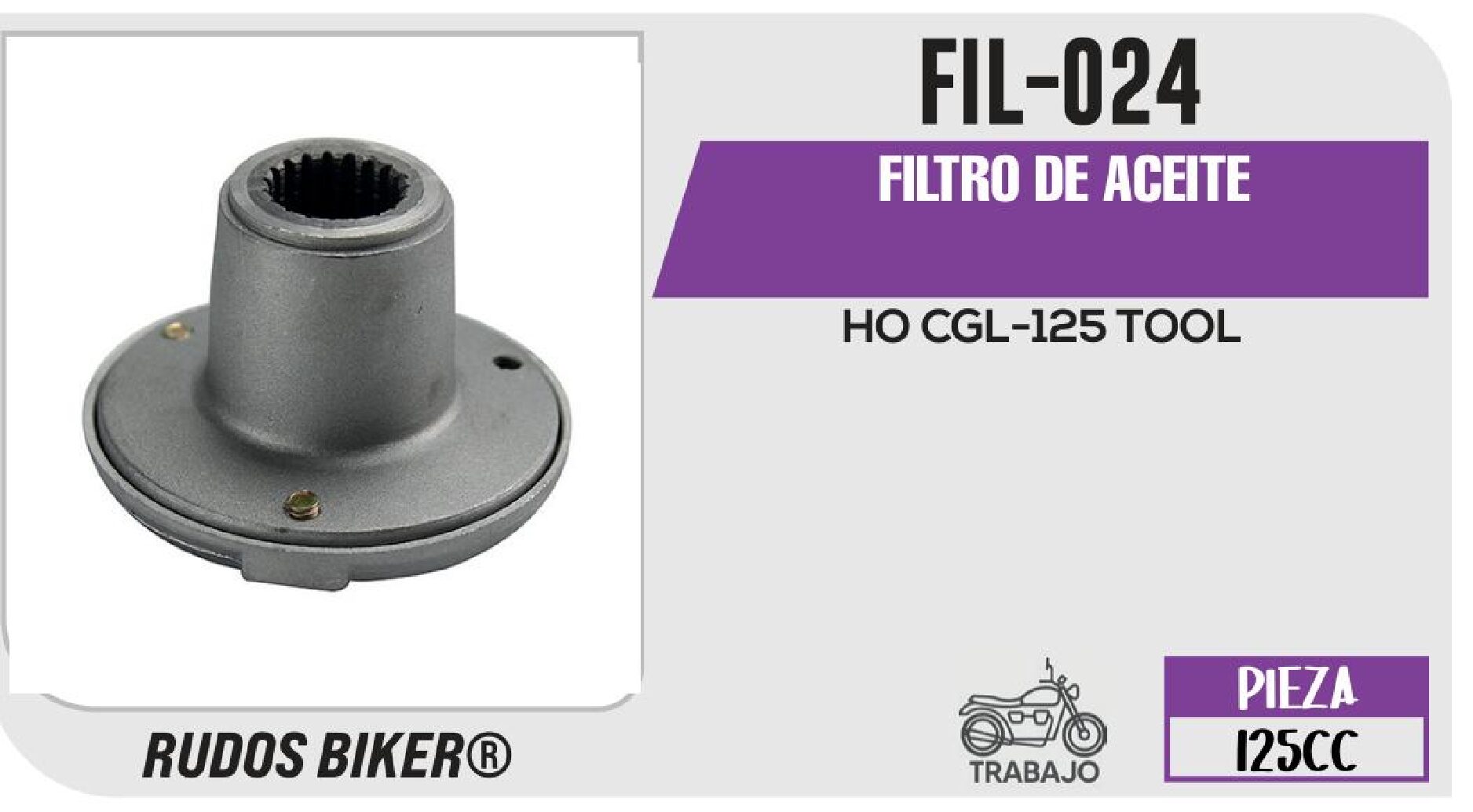 FILTRO DE ACEITE METALICO / FIL-024