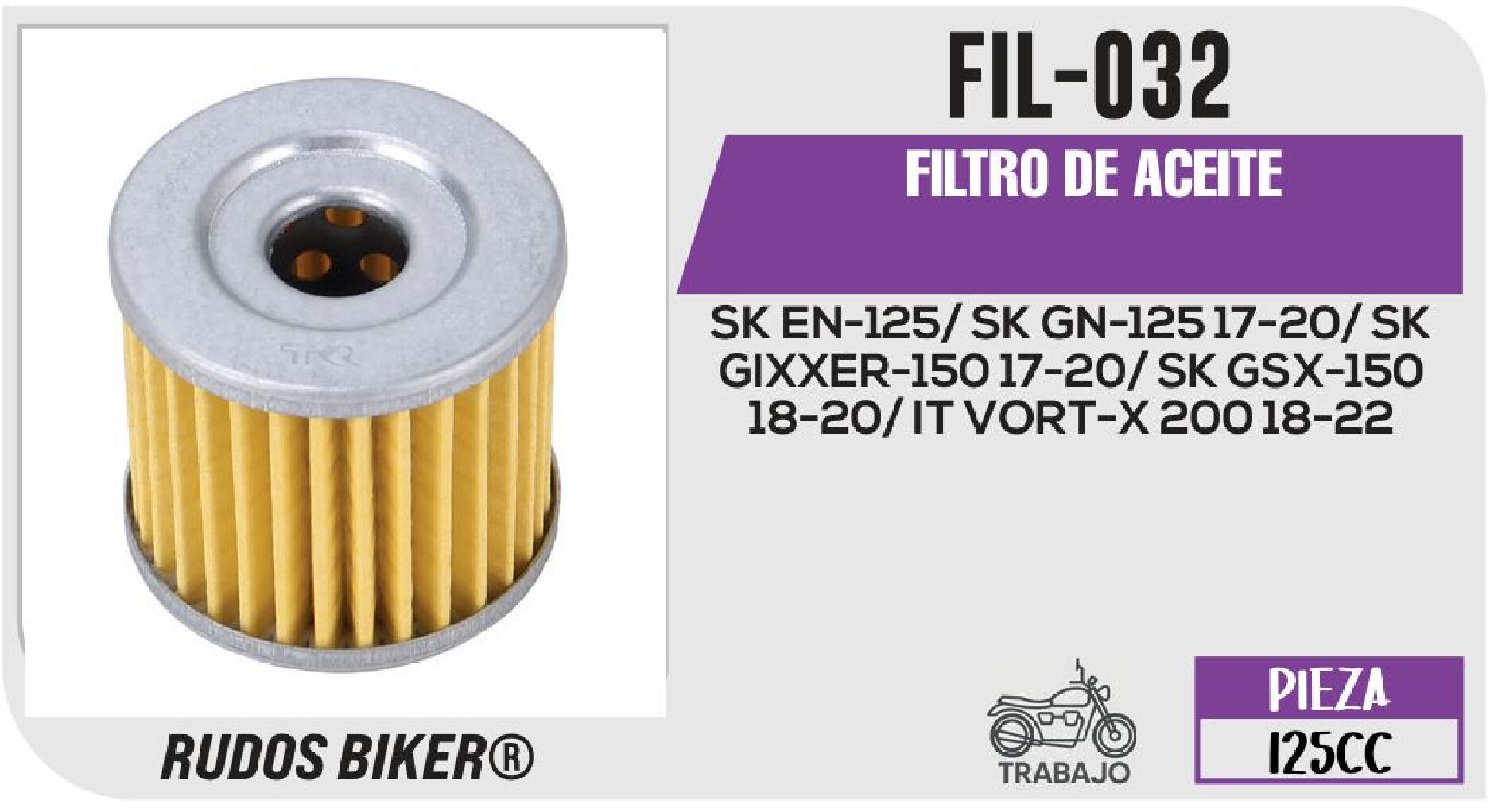 FILTRO DE ACEITE / FIL-032