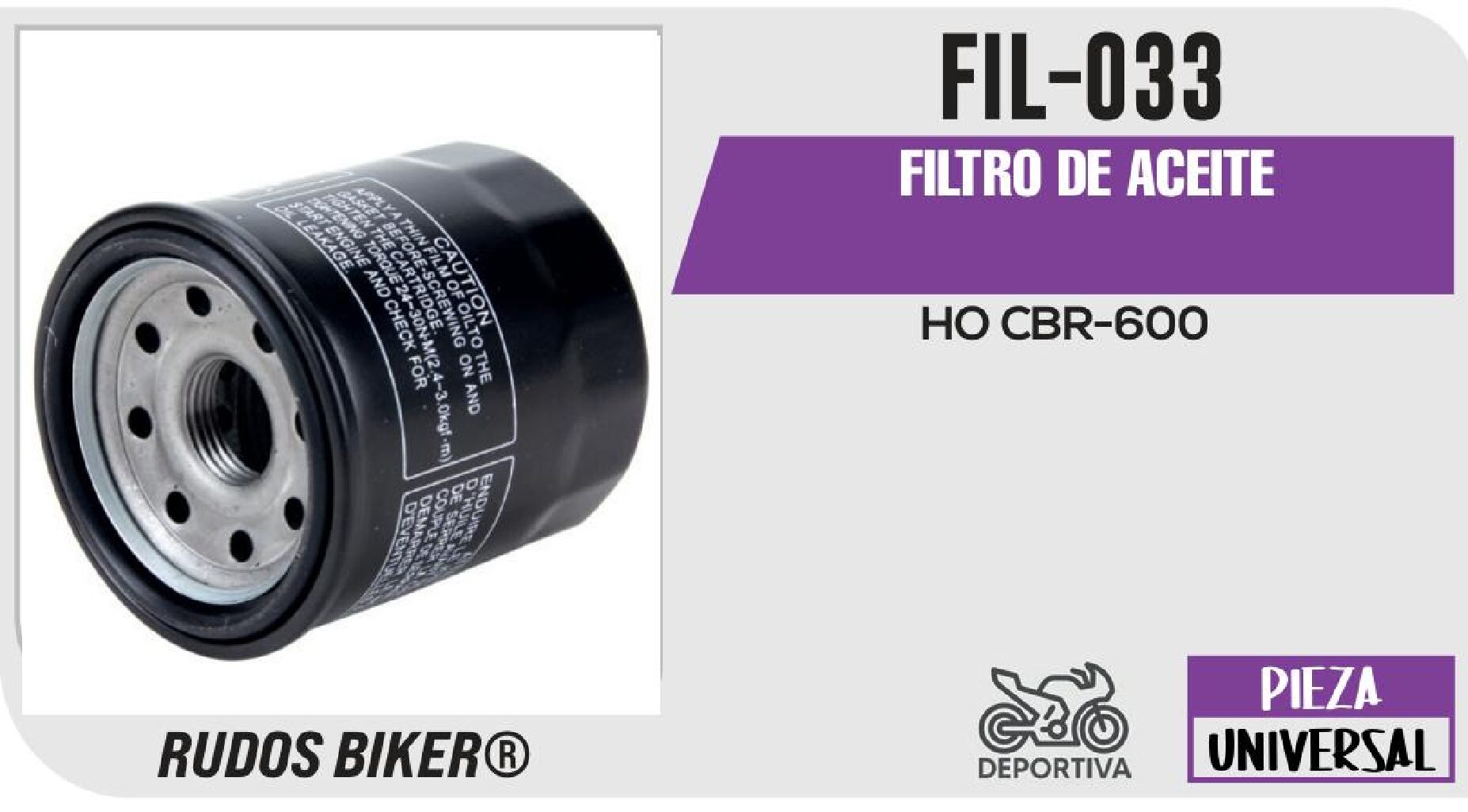 FILTRO DE ACEITE / FIL-033