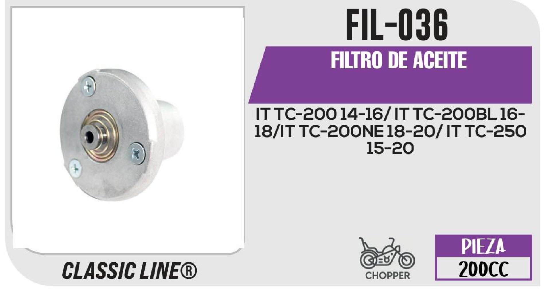 FILTRO DE ACEITE / FIL-036