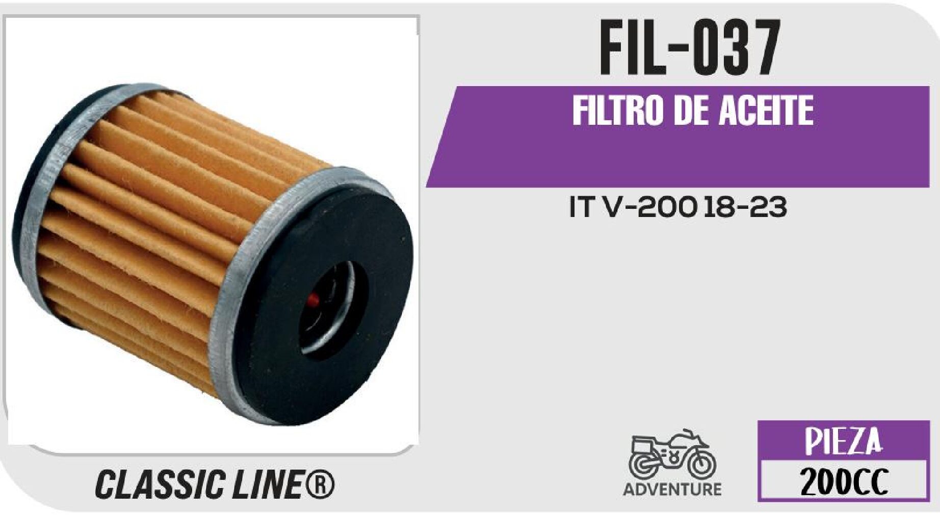 FILTRO DE ACEITE / FIL-037