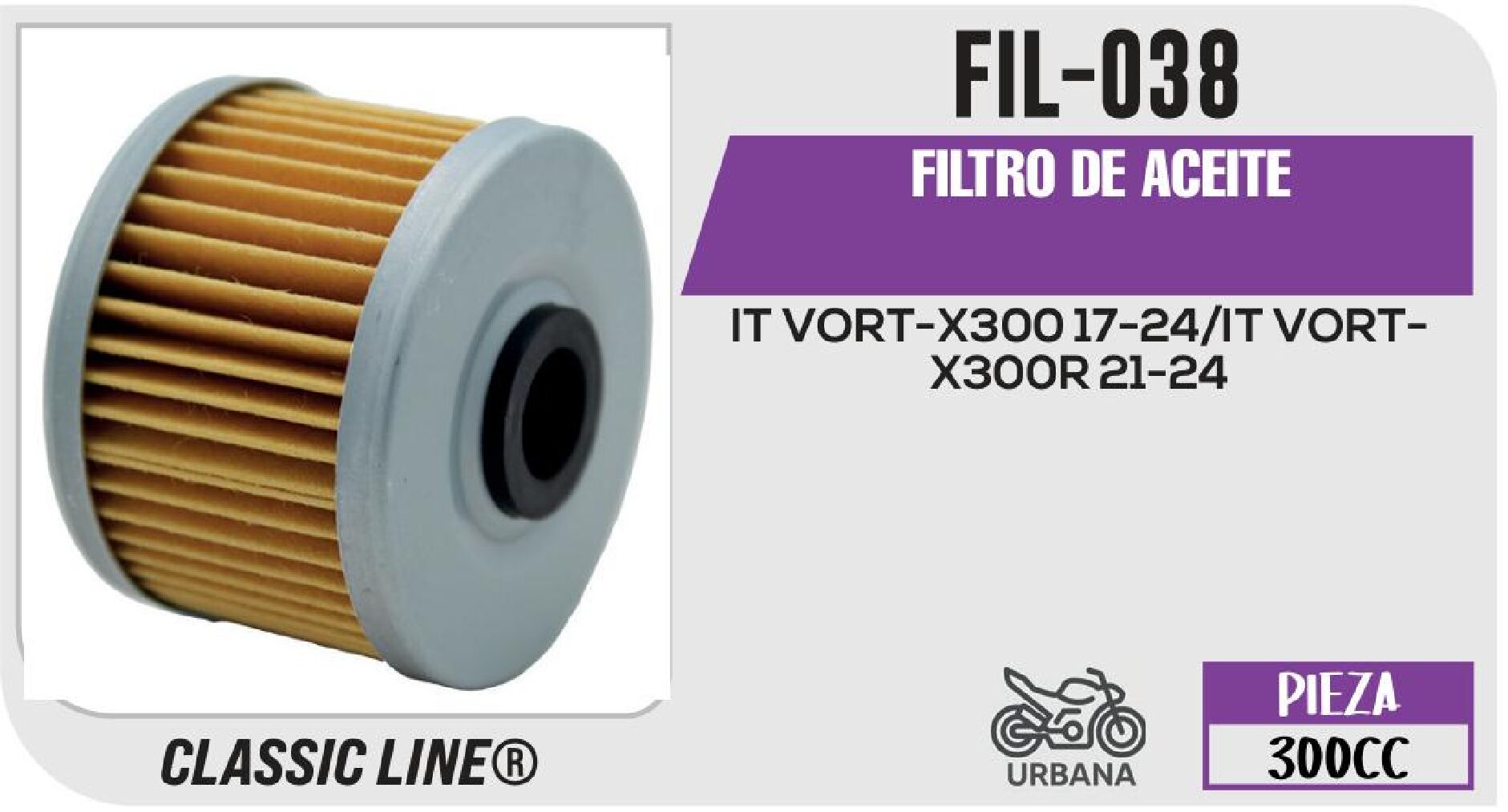 FILTRO DE ACEITE / FIL-038