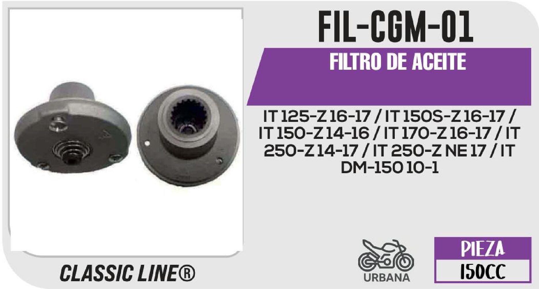 FILTRO DE ACEITE / FIL-CGM-01