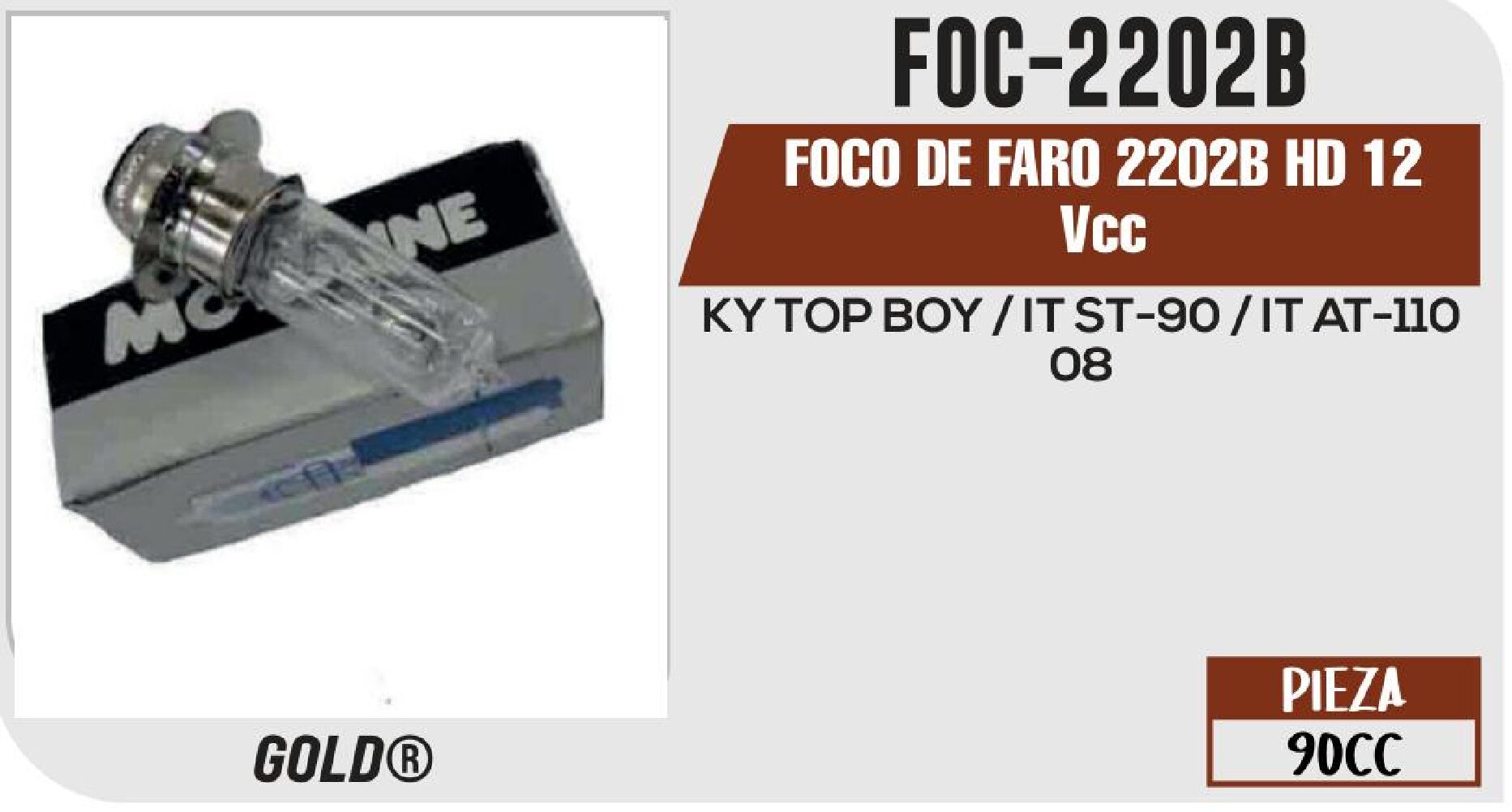 FOCO DE FARO 2202B HD 12 VCC / FOC-2202B