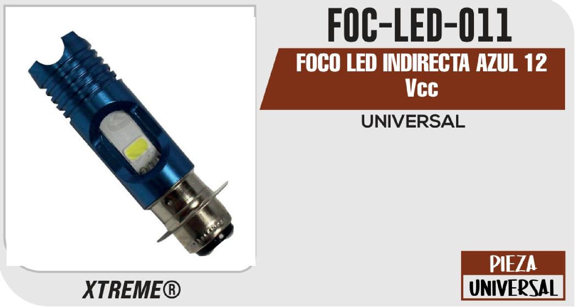 FOCO LED INDIRECTA AZUL 12 VCC / FOC-LED-011