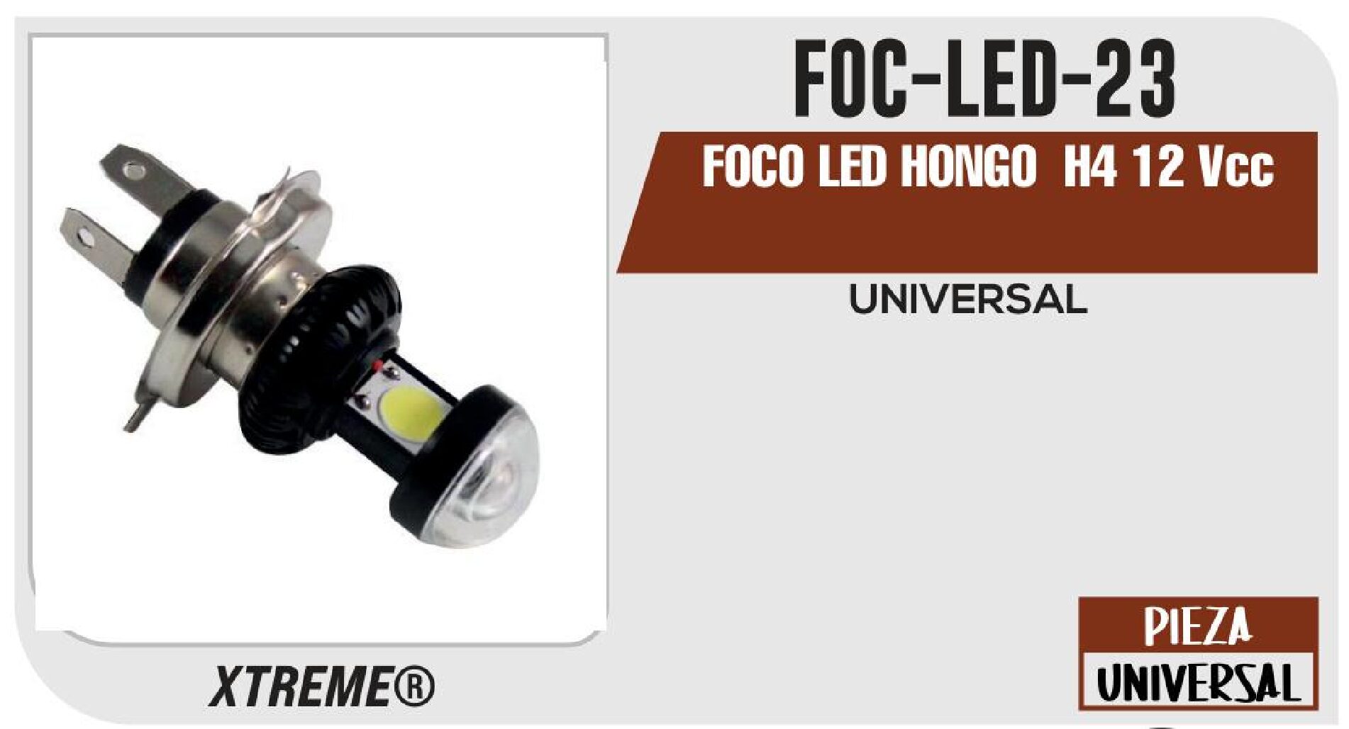 FOCO LED HONGO H4 12 VCC / FOC-LED-23