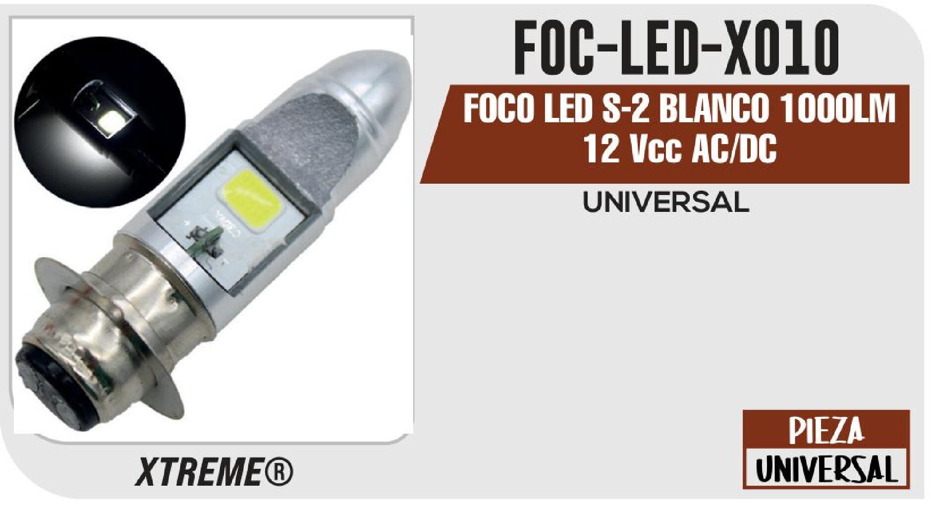 FOCO LED S-2 BLANCO 1000LM 12 VCC AC/DC / FOC-LED-X010