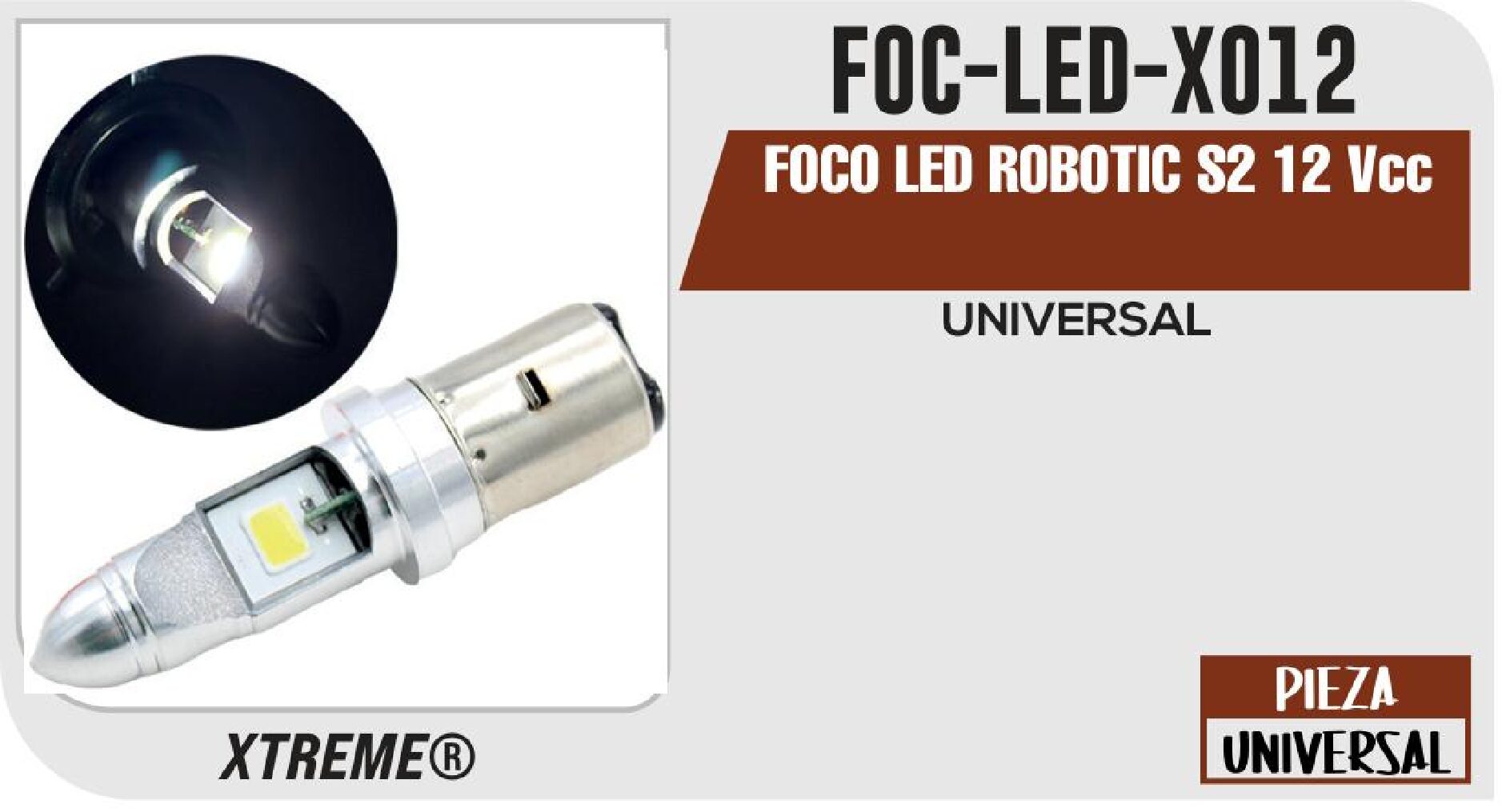 FOCO LED ROBOTIC S2 12 VCC / FOC-LED-X012
