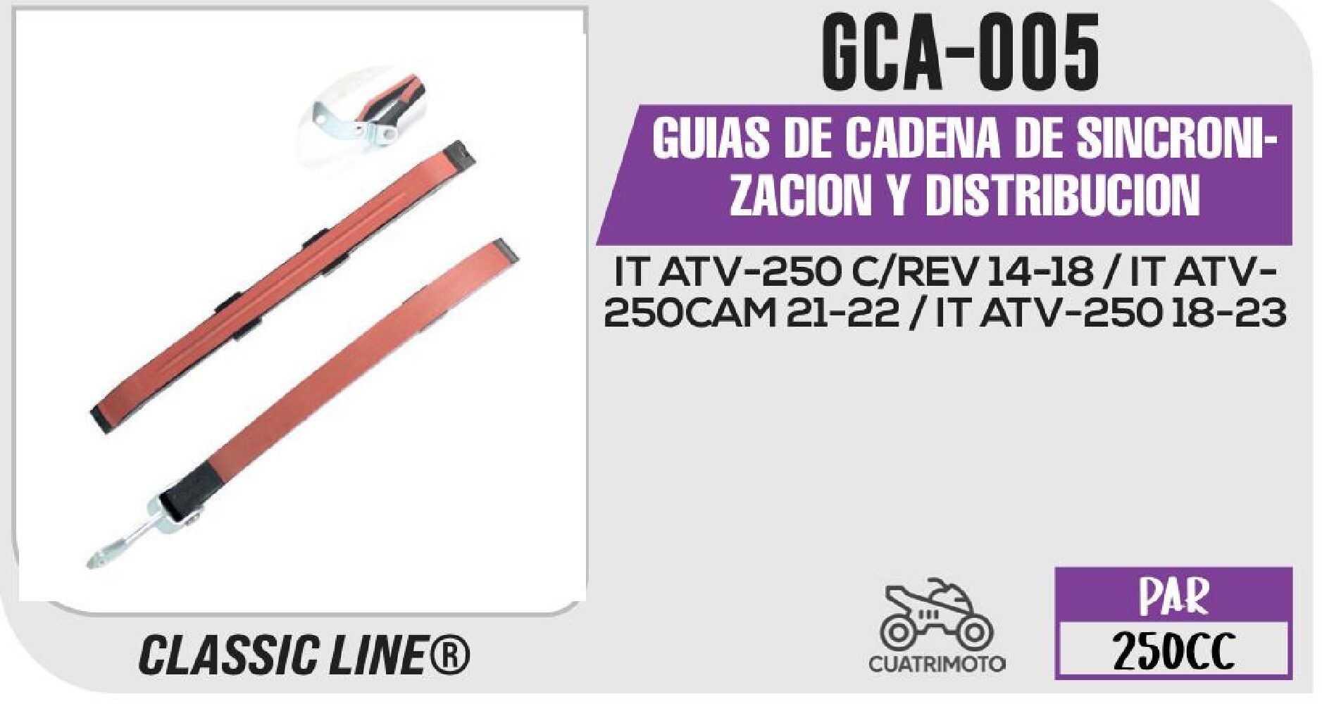 GUIAS DE CADENA DE SINCRONIZACION Y DISTRIBUCION / GCA-005