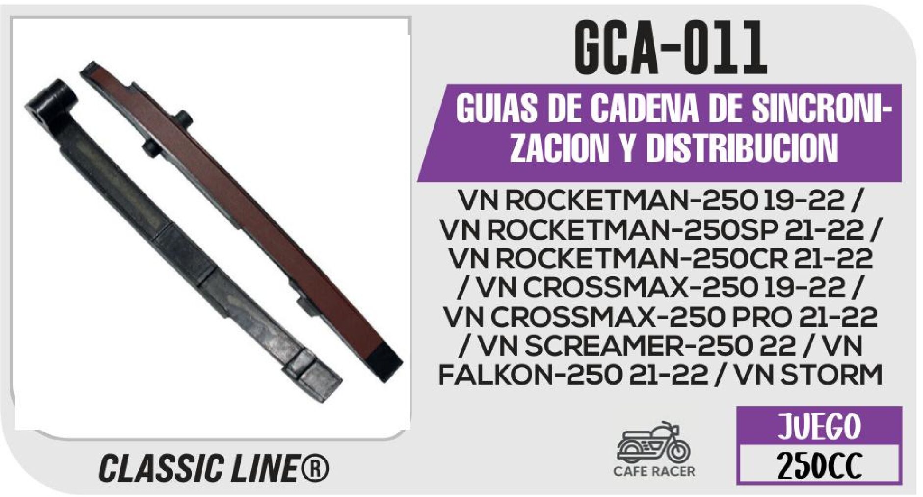 GUIAS DE CADENA DE SINCRONIZACION Y DISTRIBUCION / GCA-011