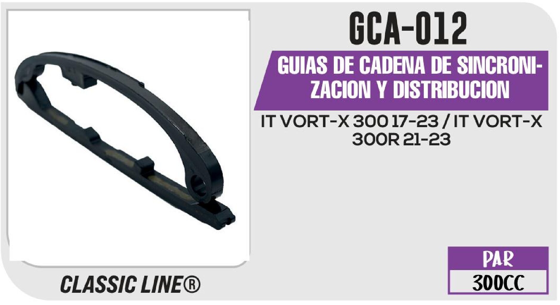 GUIAS DE CADENA DE SINCRONIZACION Y DISTRIBUCION / GCA-012