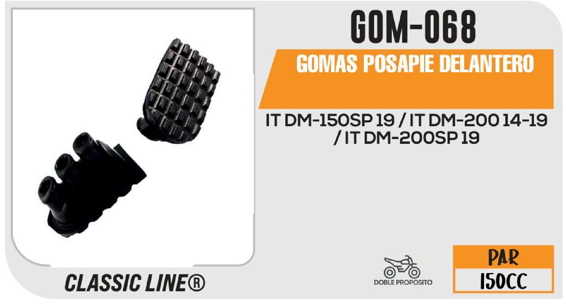 GOMAS POSAPIE DELANTERO / GOM-068
