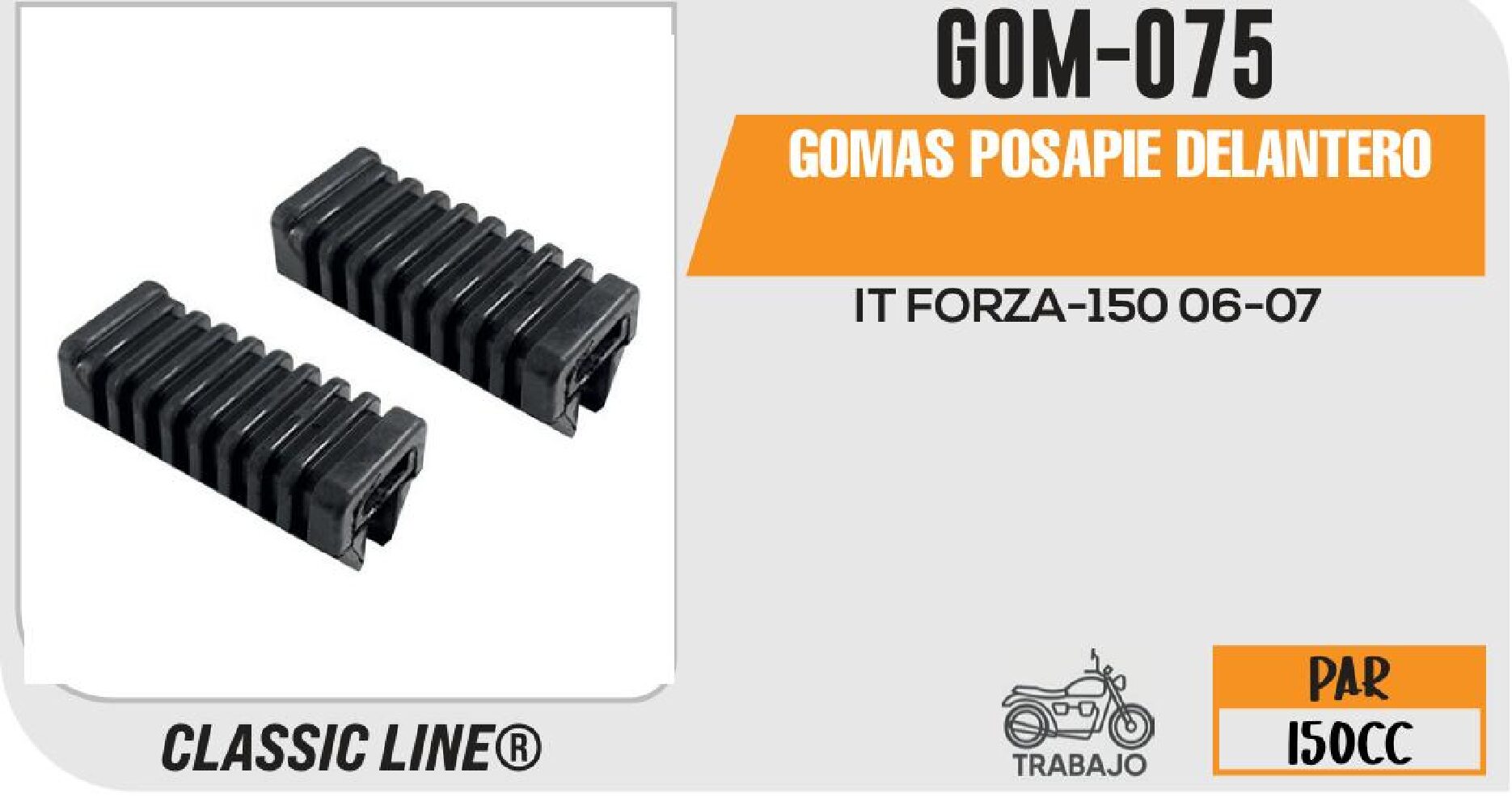 GOMAS POSAPIE DELANTERO / GOM-075