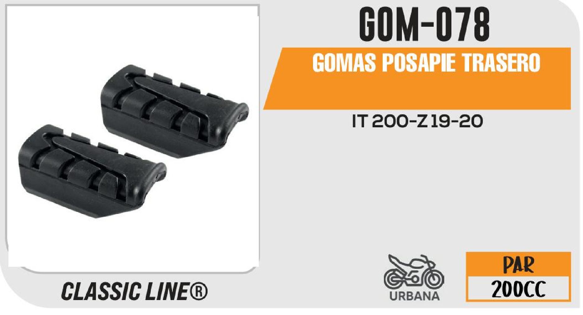 GOMAS POSAPIE TRASERO / GOM-078