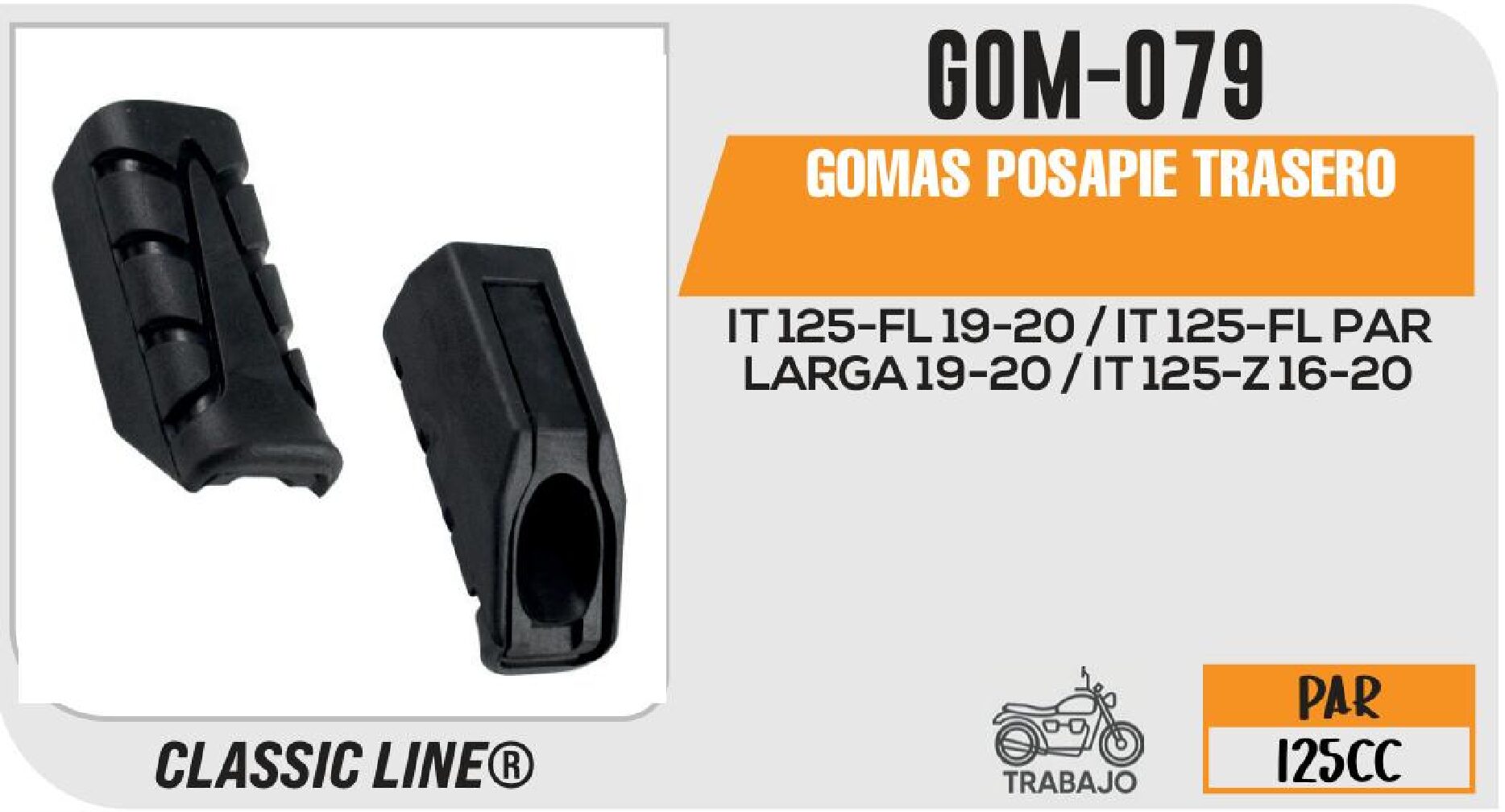 GOMAS POSAPIE TRASERO / GOM-079