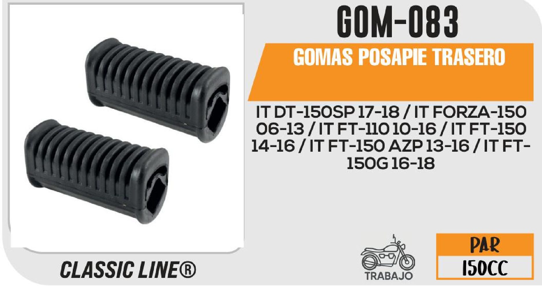 GOMAS POSAPIE TRASERO / GOM-083