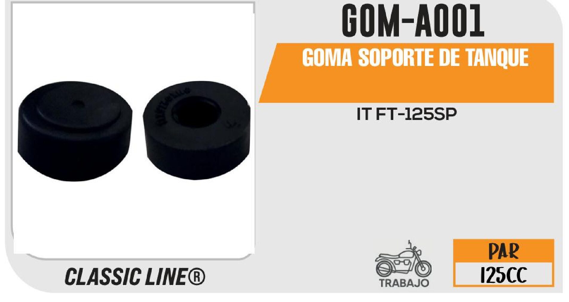 GOMA SOPORTE DE TANQUE / GOM-A001