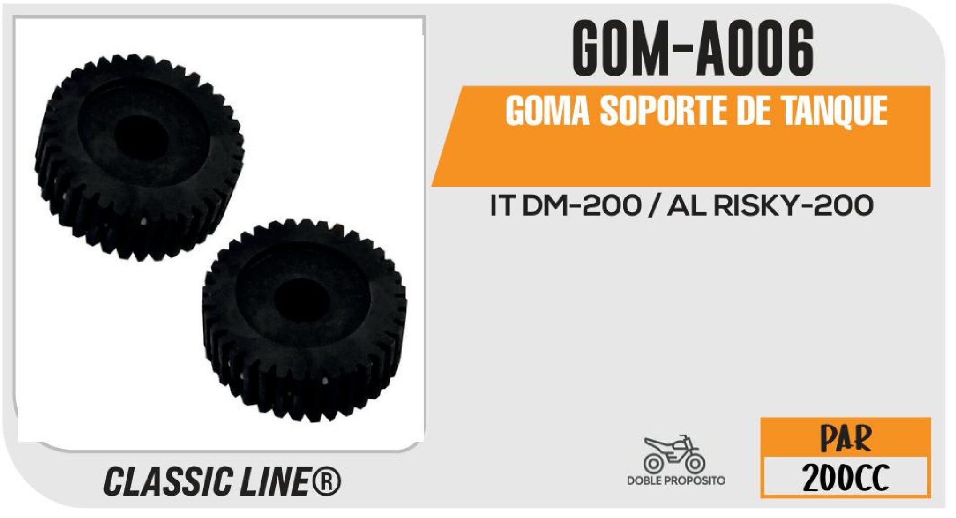 GOMA SOPORTE DE TANQUE / GOM-A006