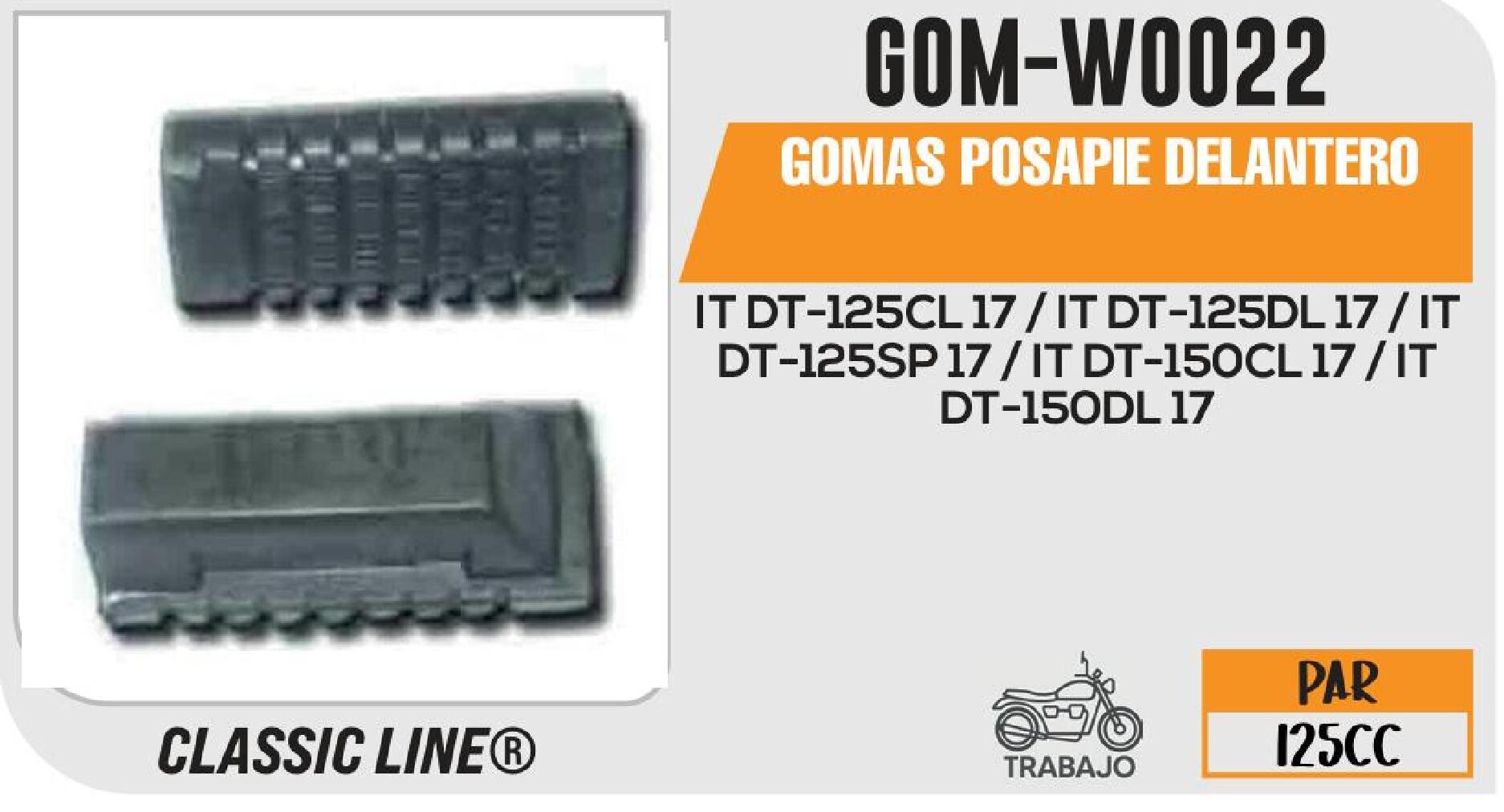 GOMAS POSAPIE DELANTERO / GOM-WO022