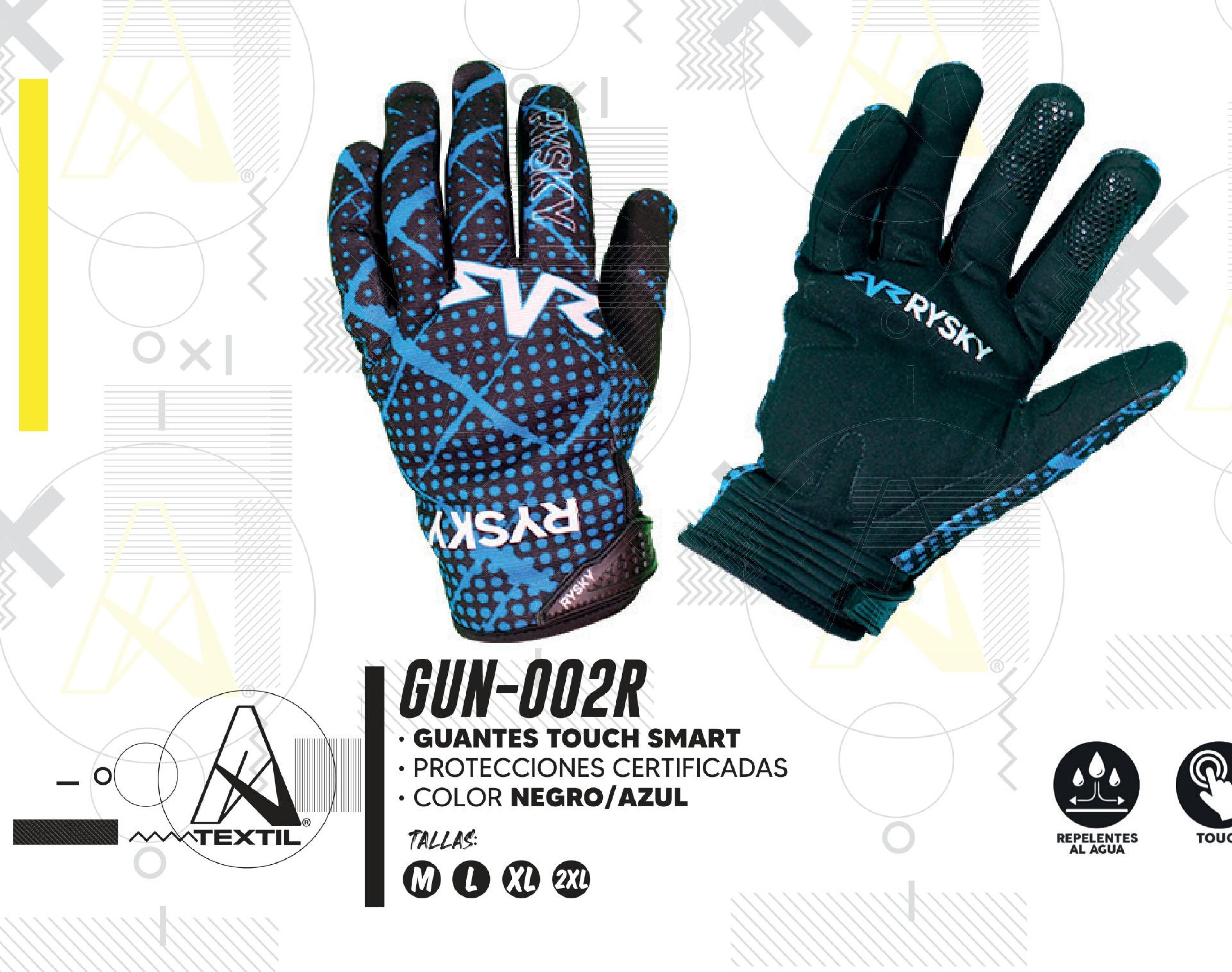 GUANTES A-GLOVES SMART TOUCH SCREEN CON ANTIDERRAPANTE / GUN-002R-2XL