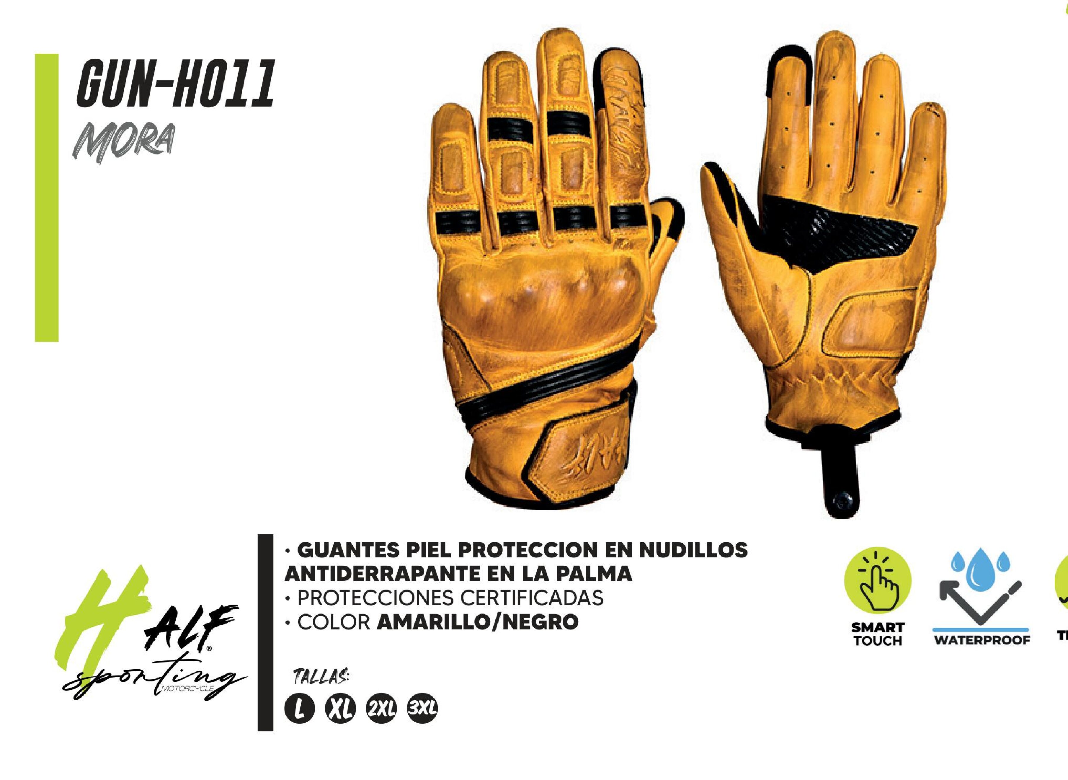 GUANTES PIEL PROTECCION EN NUDILLOS ANTIDERRAPANTE EN LA PALMA / GUN-H011-M