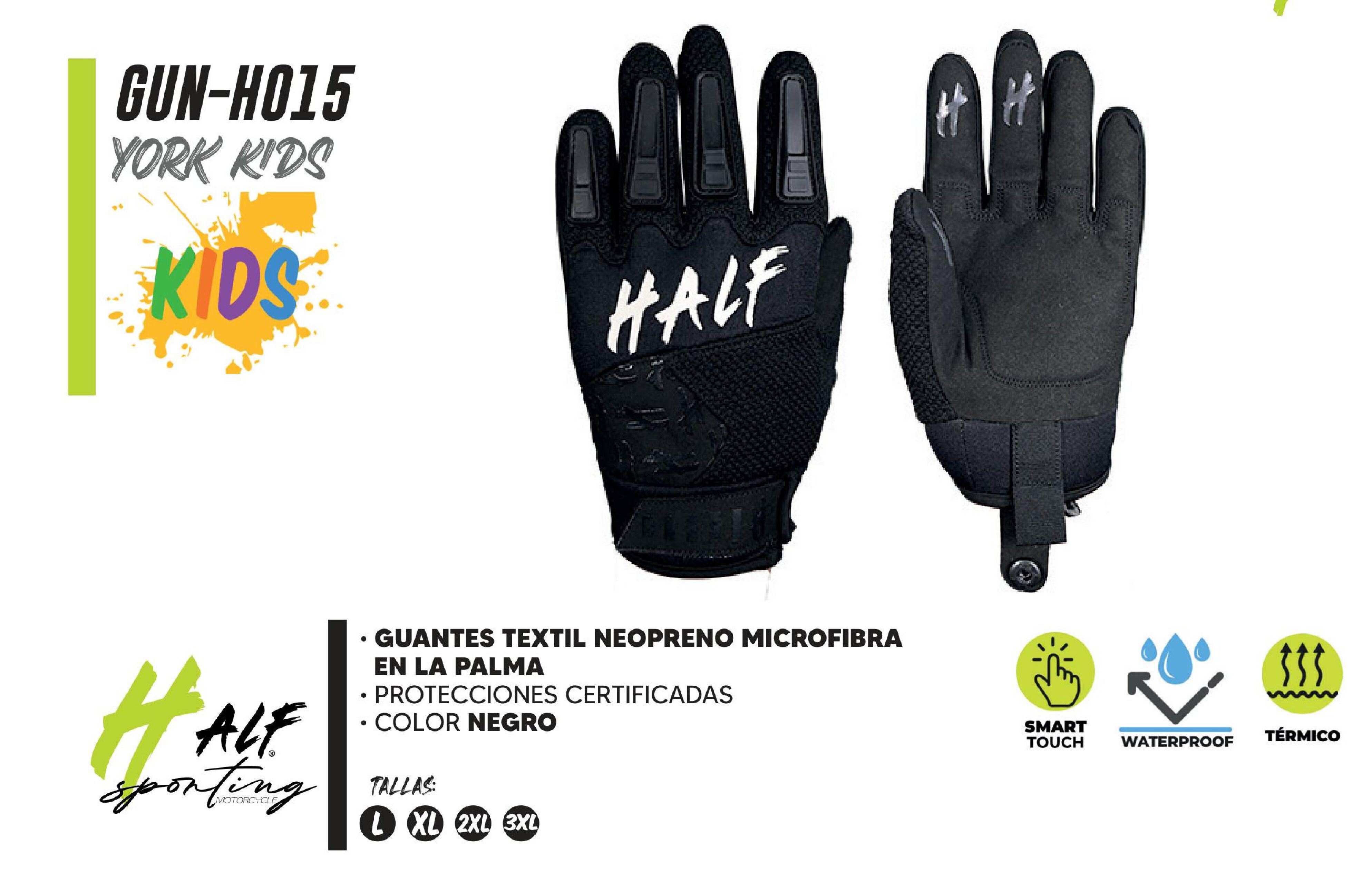 4X3 - GUANTES TEXTIL INFANTIL NEOPRENO MICROFIBRA EN LA PALMA / GUN-H015-M