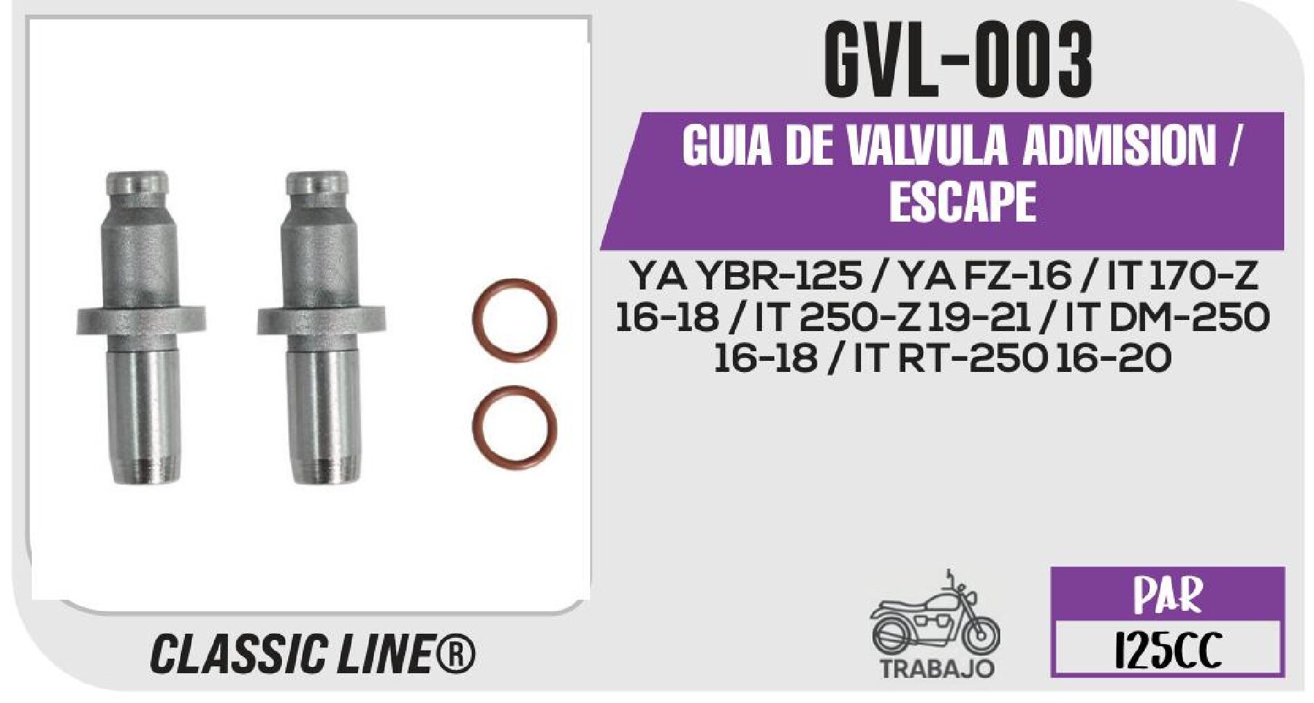 GUIA DE VALVULA ADMISION / ESCAPE / GVL-003