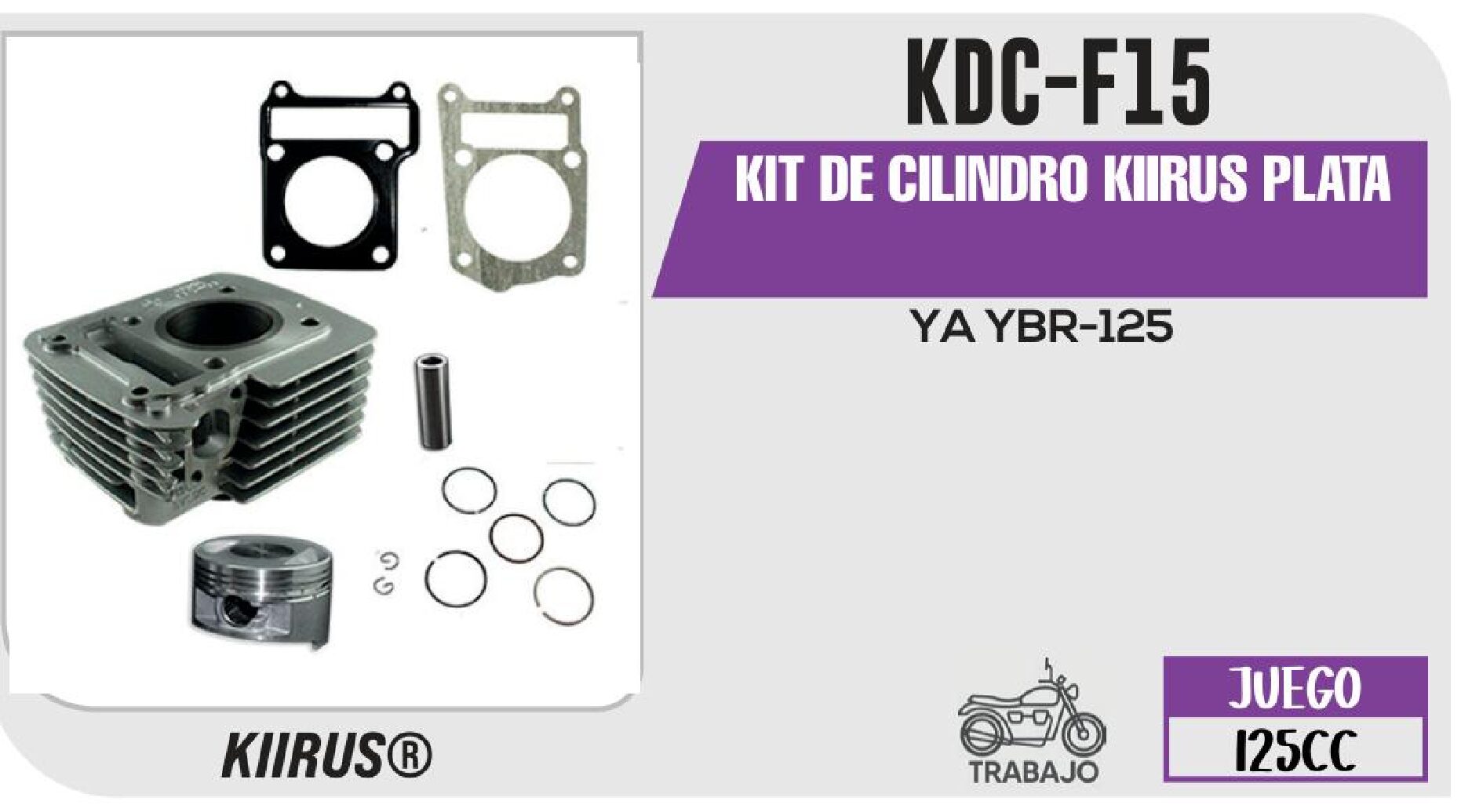 KIT DE CILINDRO KIIRUS PLATA / KDC-F15