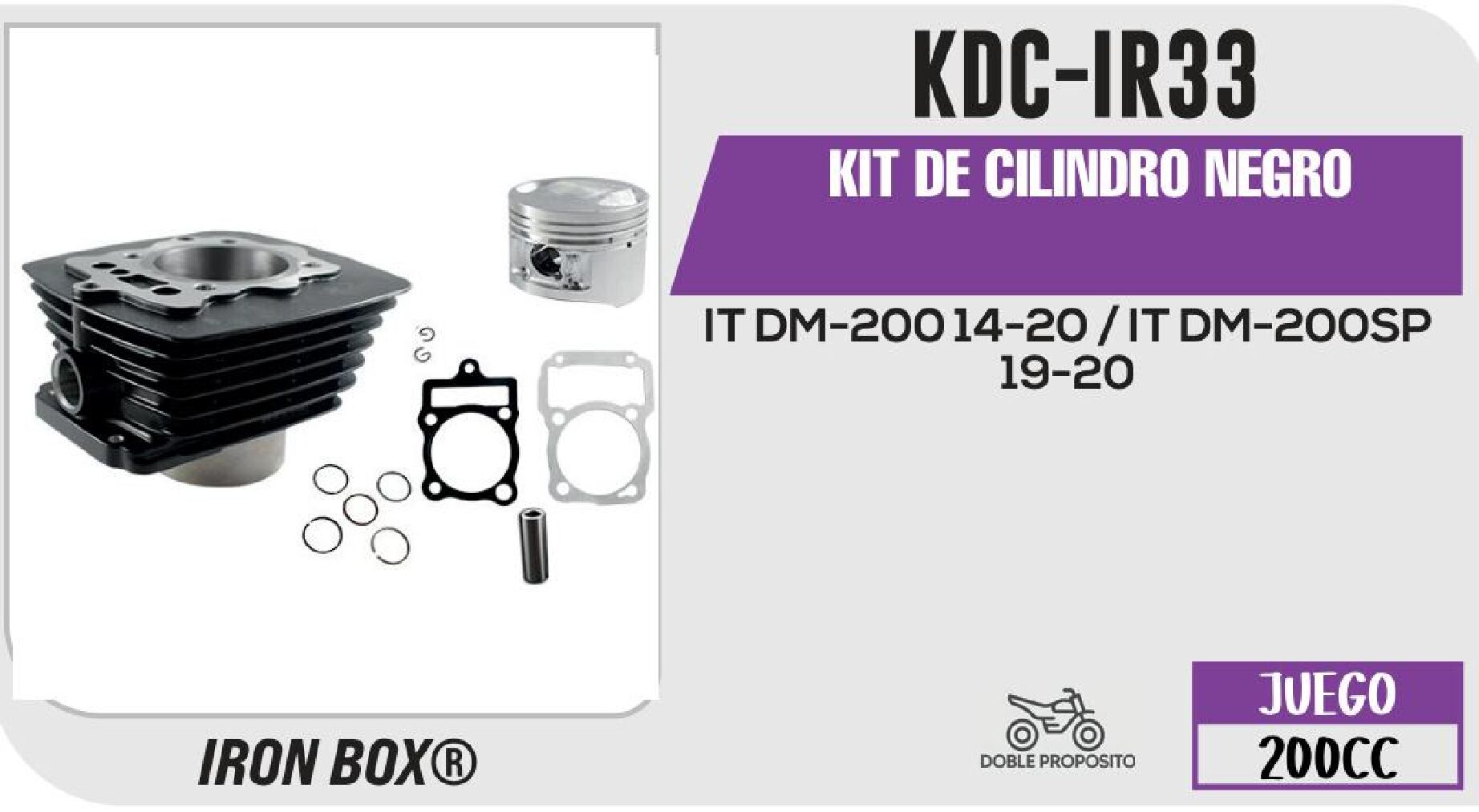 KIT DE CILINDRO NEGRO / KDC-IR33