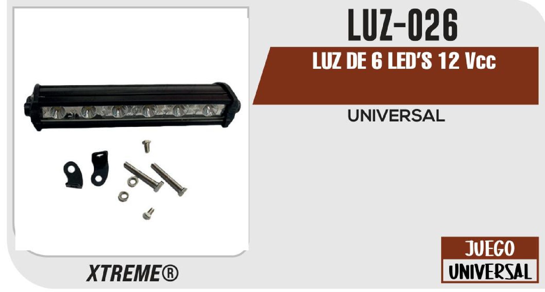 TOP - LUZ DE 6 LED'S 12 Vcc / LUZ-026