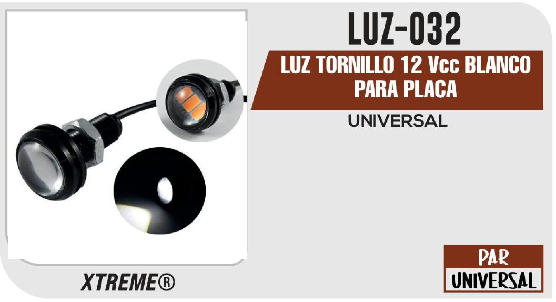 LUZ TORNILLO 12 Vcc BLANCO PARA PLACA / LUZ-032