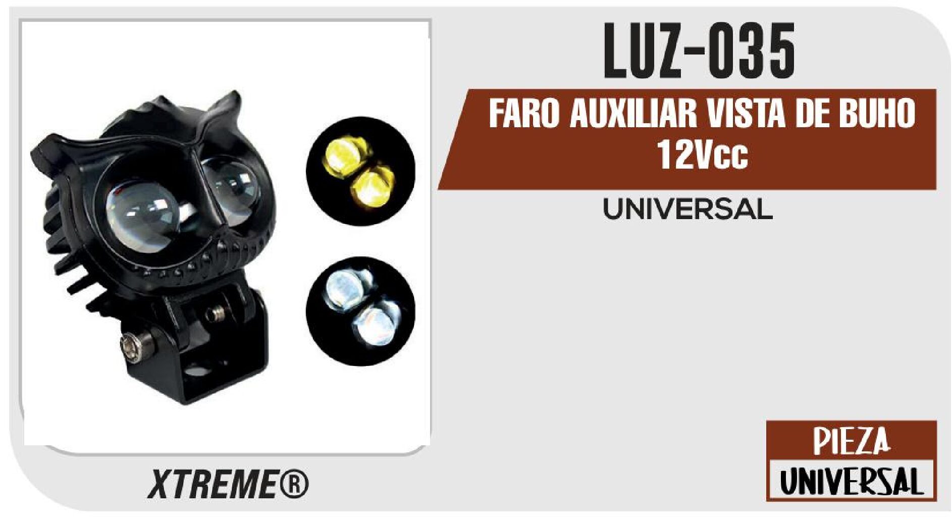 FARO AUXILIAR VISTA DE BUHO 12VCC / LUZ-035
