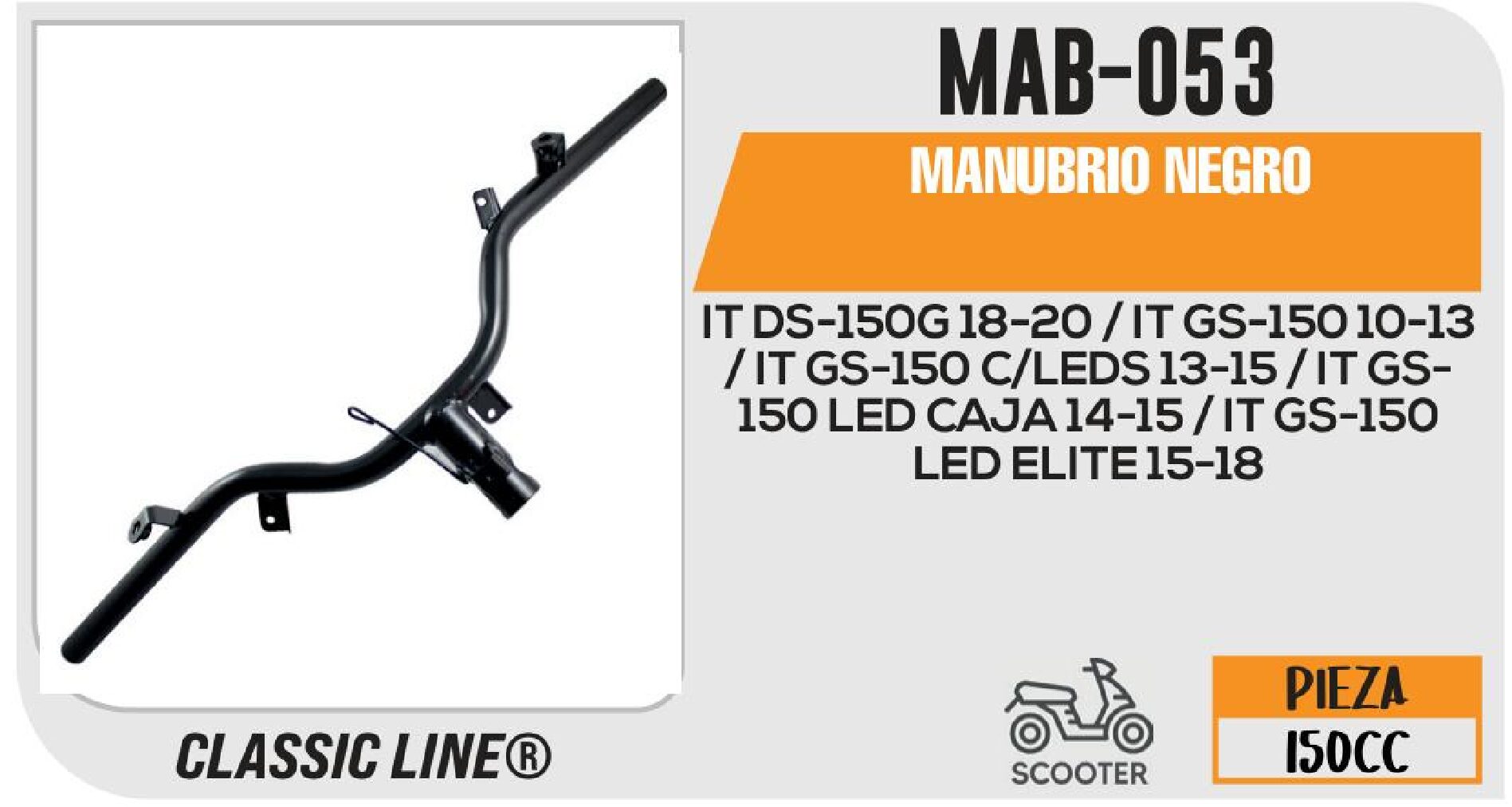 MANUBRIO NEGRO / MAB-053