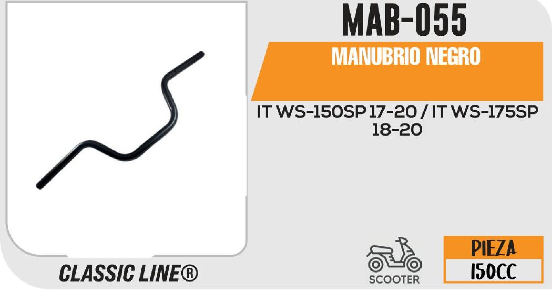 MANUBRIO NEGRO / MAB-055