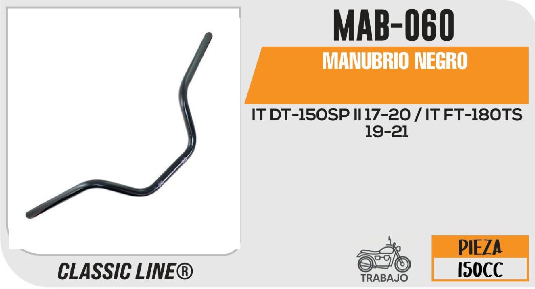 MANUBRIO NEGRO / MAB-060