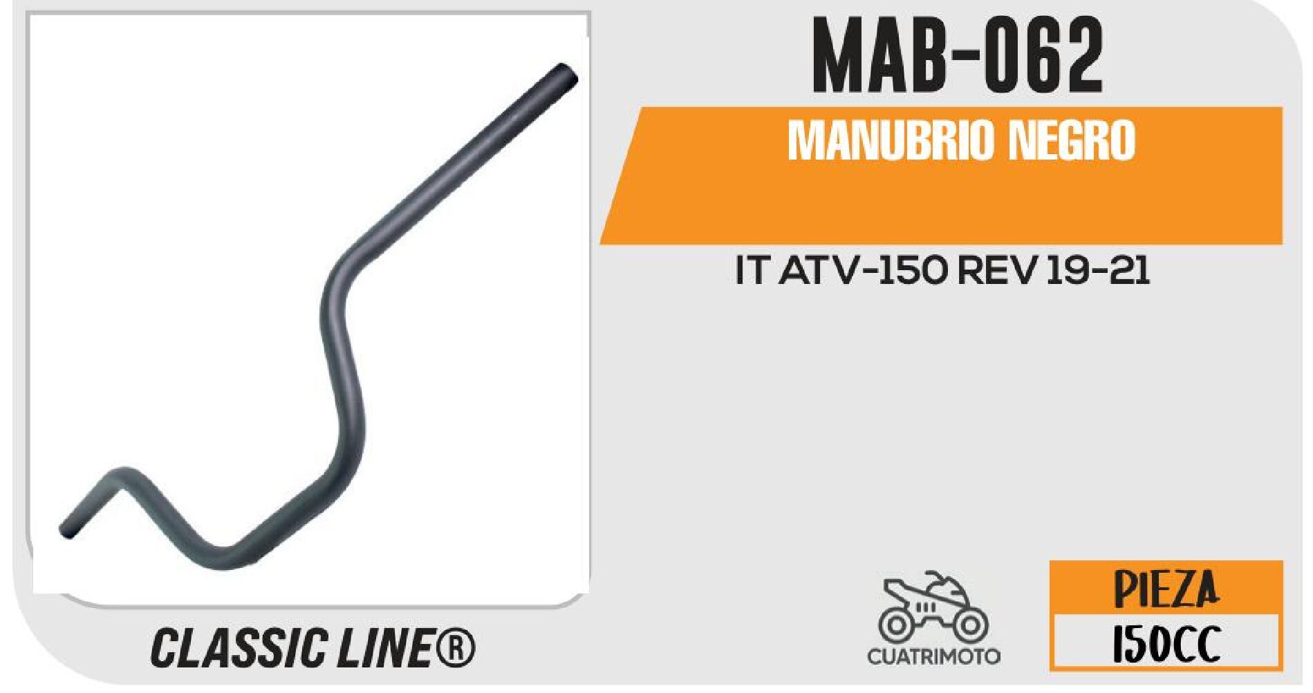 MANUBRIO NEGRO / MAB-062